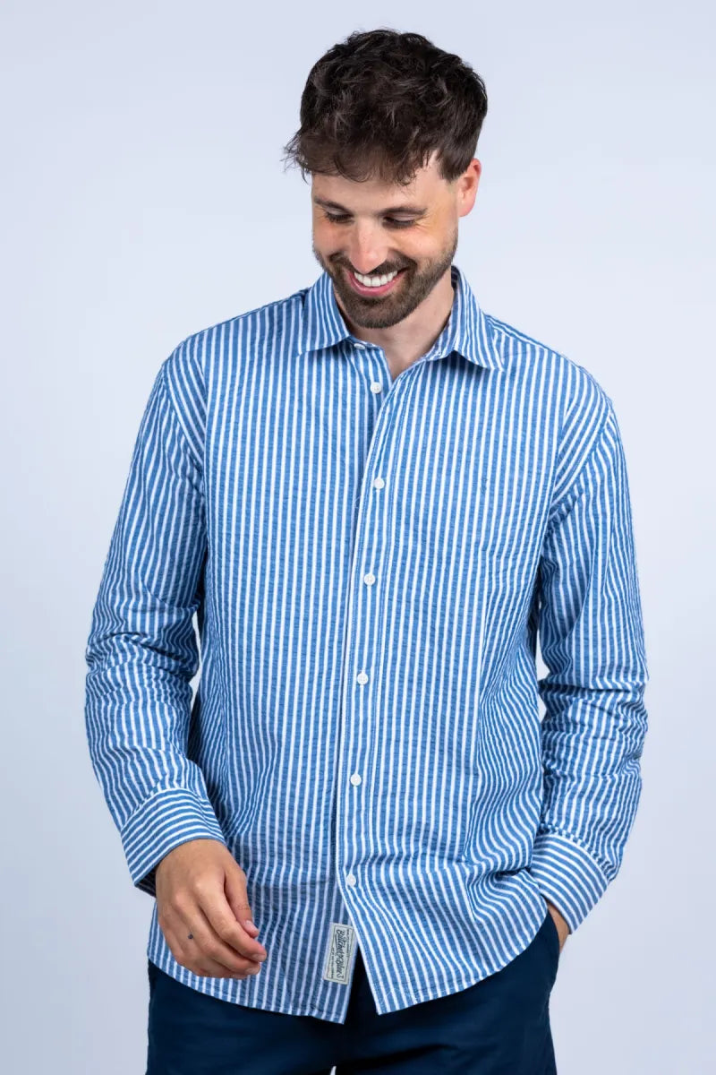 BUTCHER OF BLUE BUTCHER OF BLUE M2614009 BUTCHER OF BLUE M2614009 Overhemd met strepen - French blue