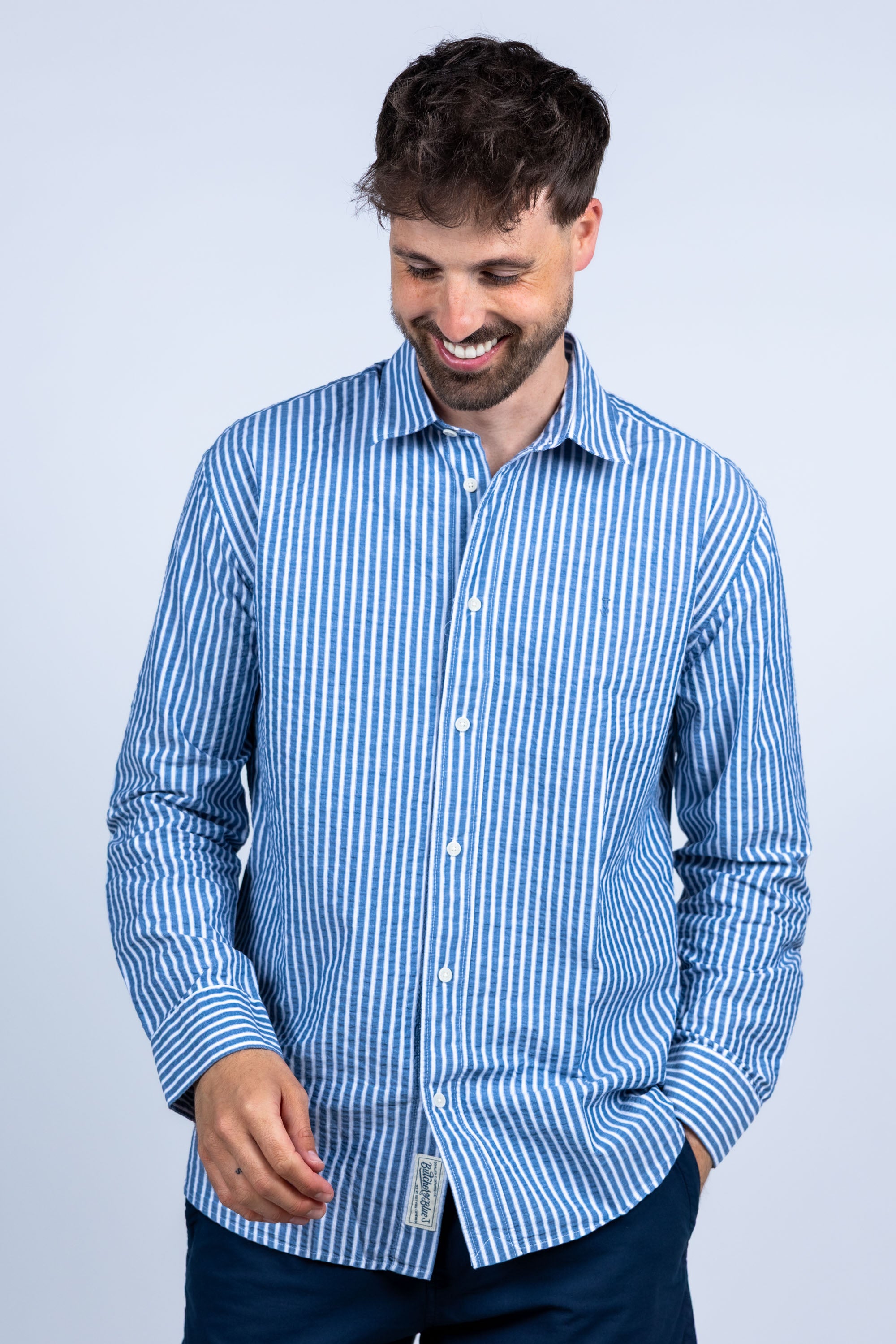 Overhemd met strepen - French blue
