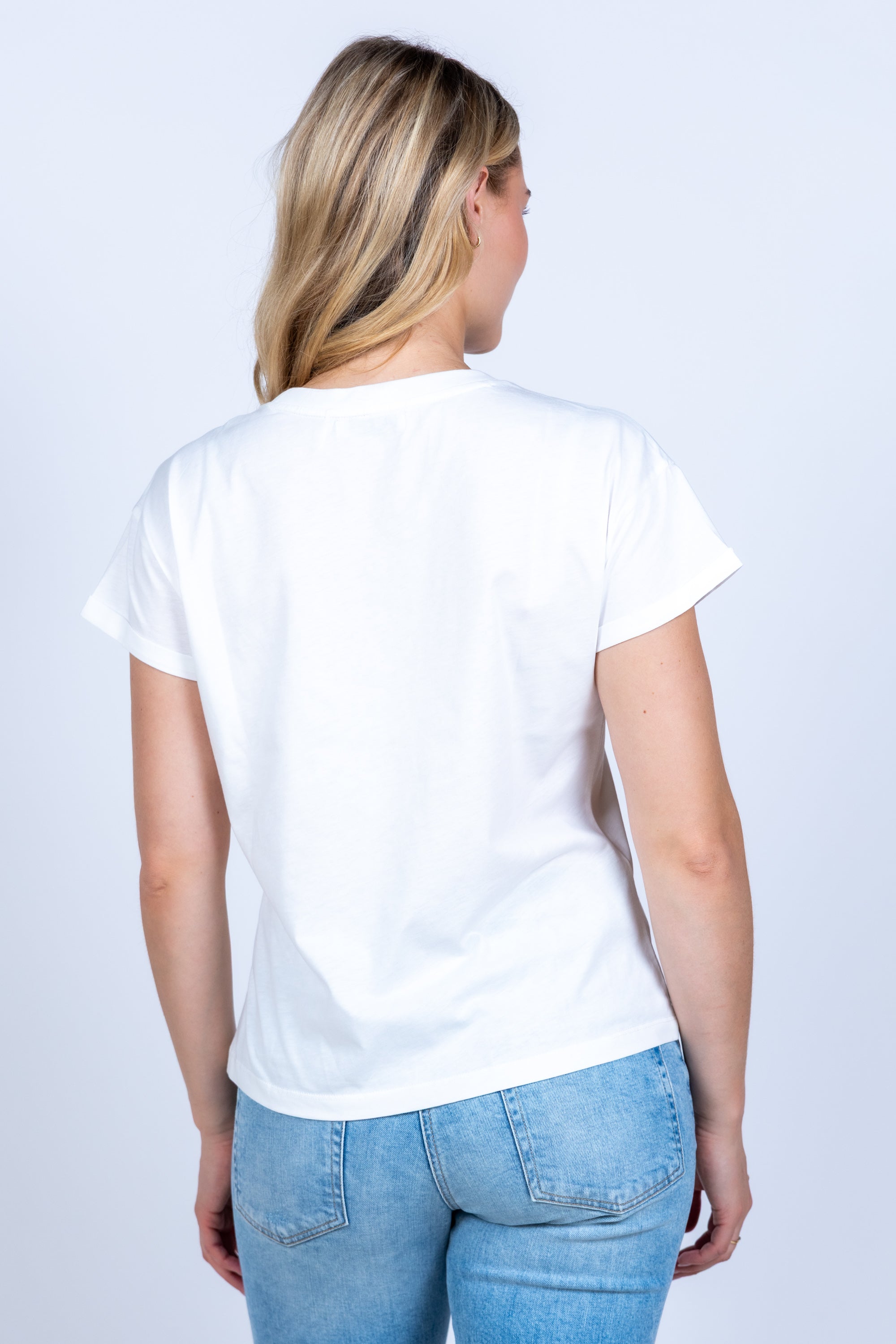 T-shirt met print - Ecru