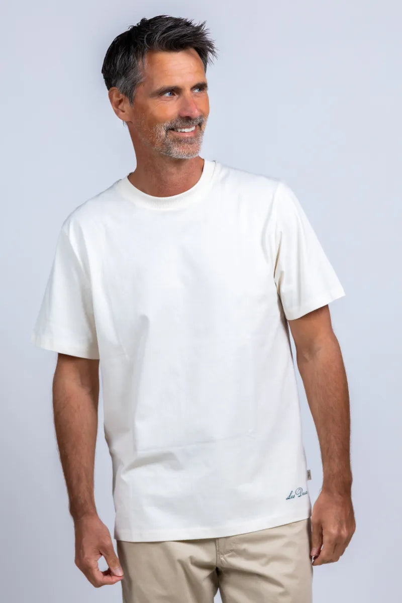 LES DEUX H LES DEUX H 1001565 T-shirt met ronde hals - Ecru