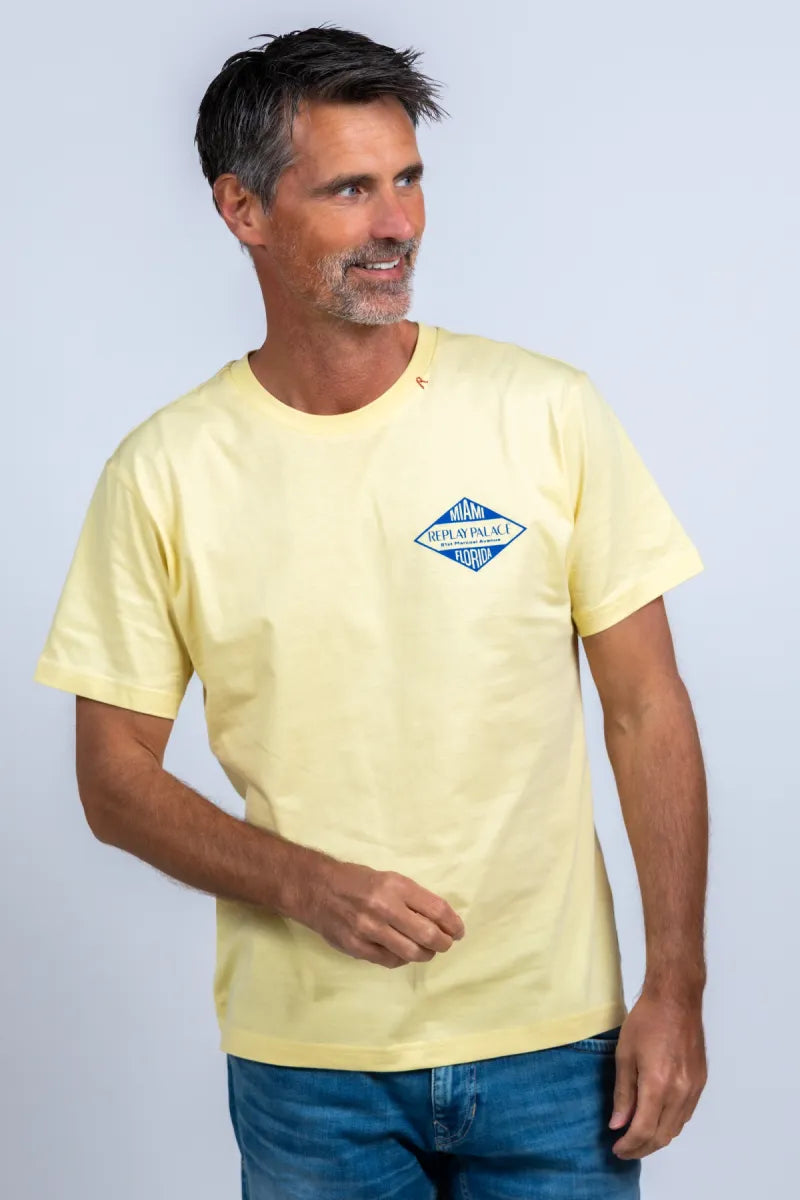 REPLAY H REPLAY H M33440002660 T-shirt met print - Geel