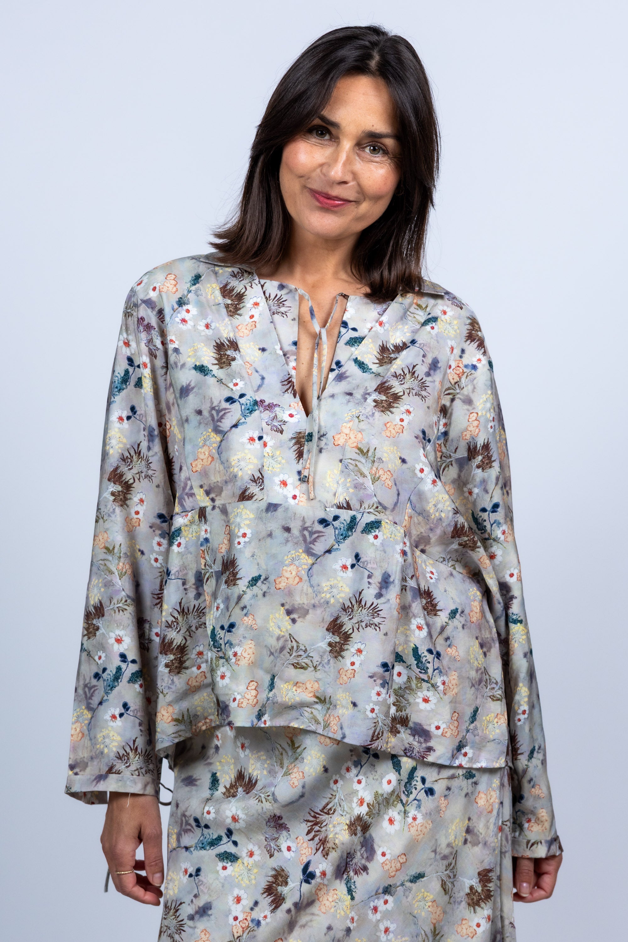 Blouse met bloemenprint - Kit