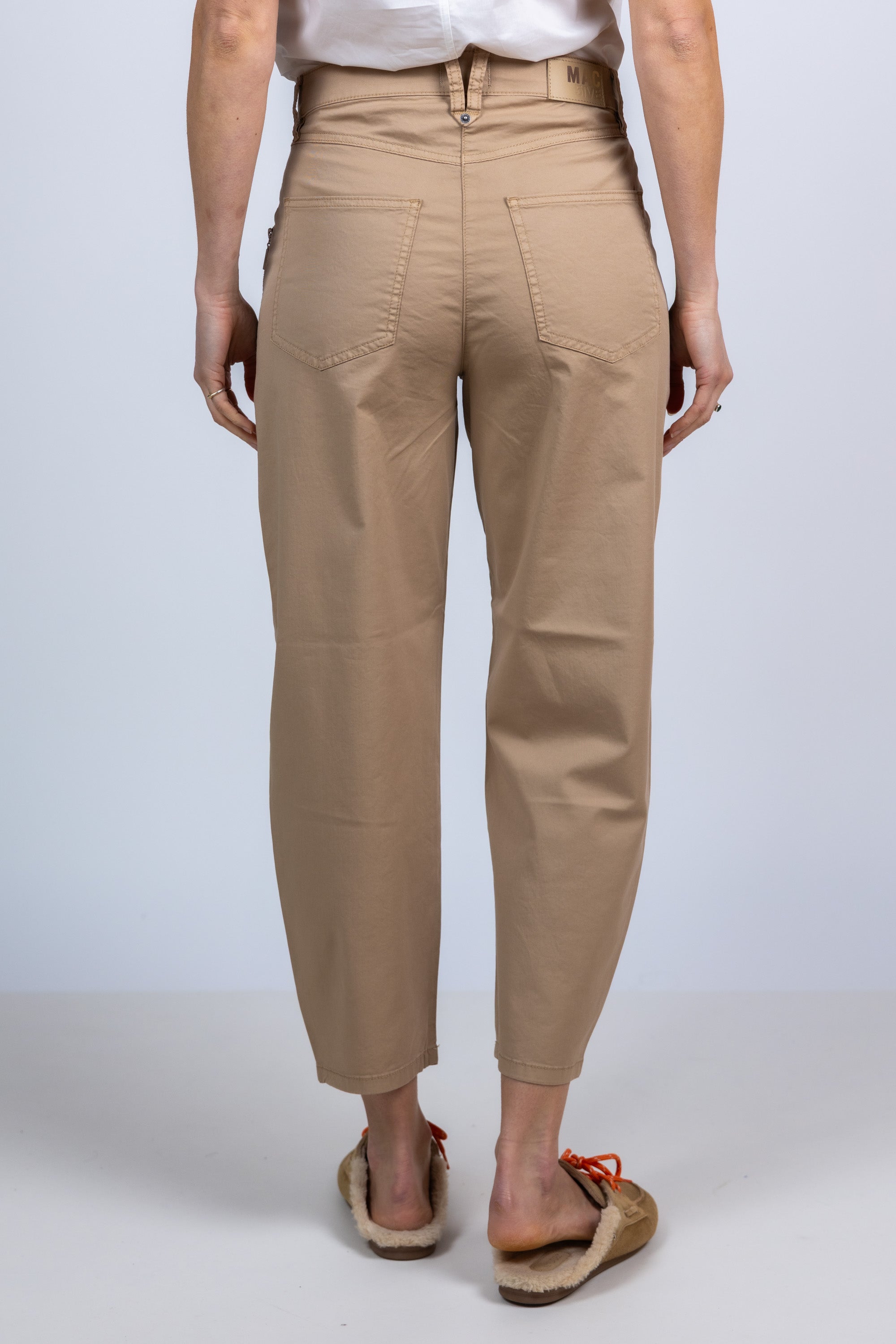 Broek met balloon fit - Zand
