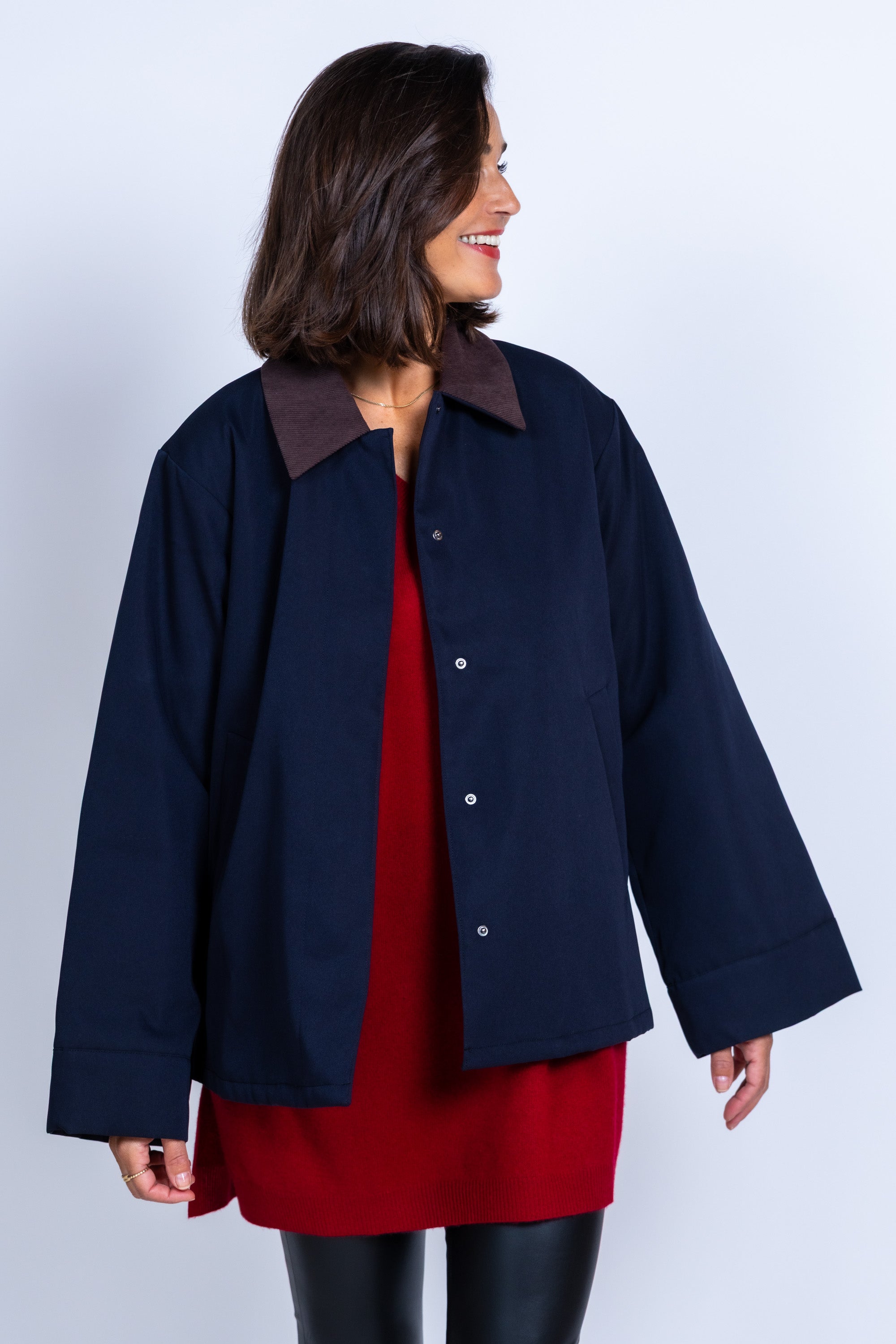 Jasje met kraag - Marine