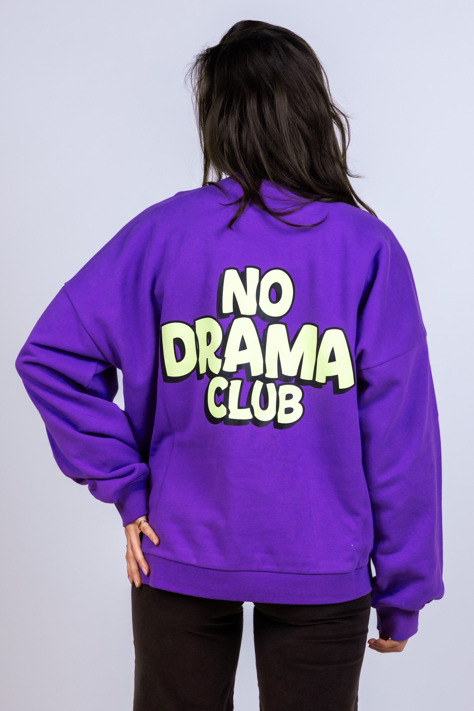 Sweater met logo - Paars
