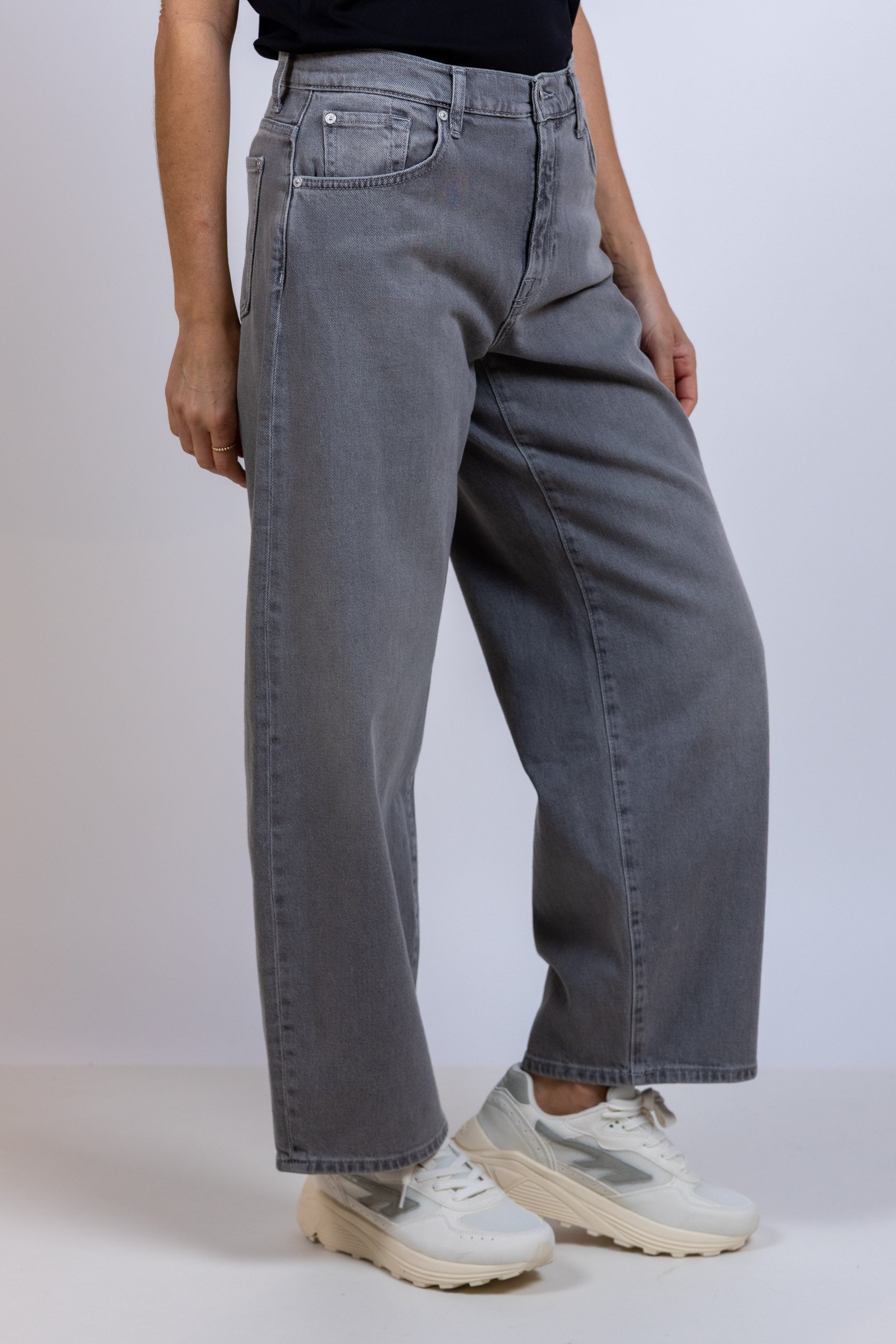 Jeans met balloonfit - Grijsdenim