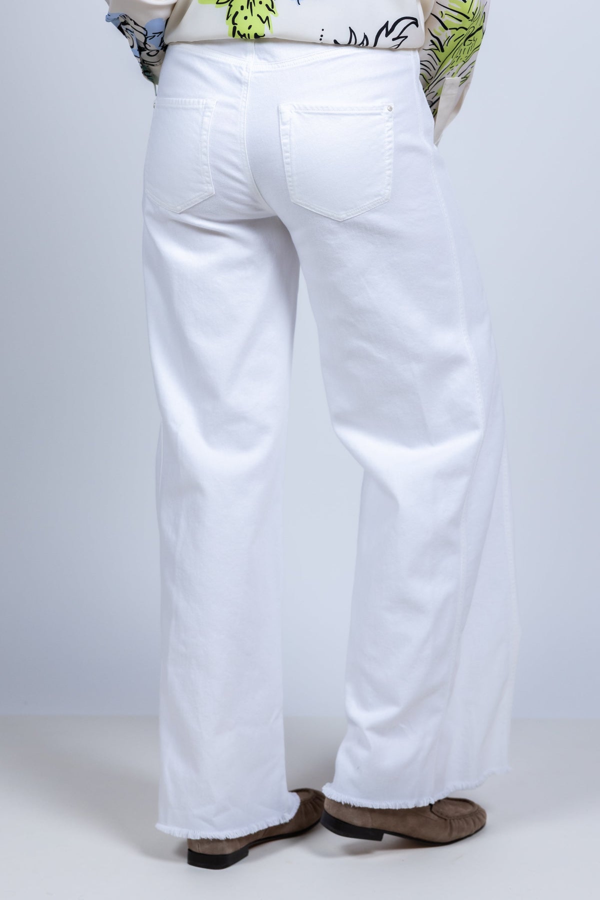 RAFFAELLO ROSSI RAFFAELLO ROSSI 9391 SENA P Wijde broek - Wit