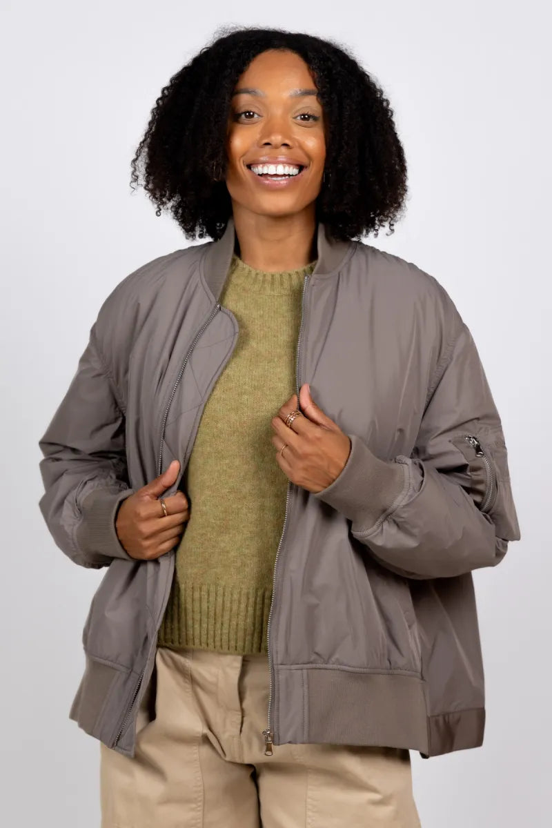 SEMICOUTURE SEMICOUTURE Y6WW03 Bomberjasje - Licht taupe