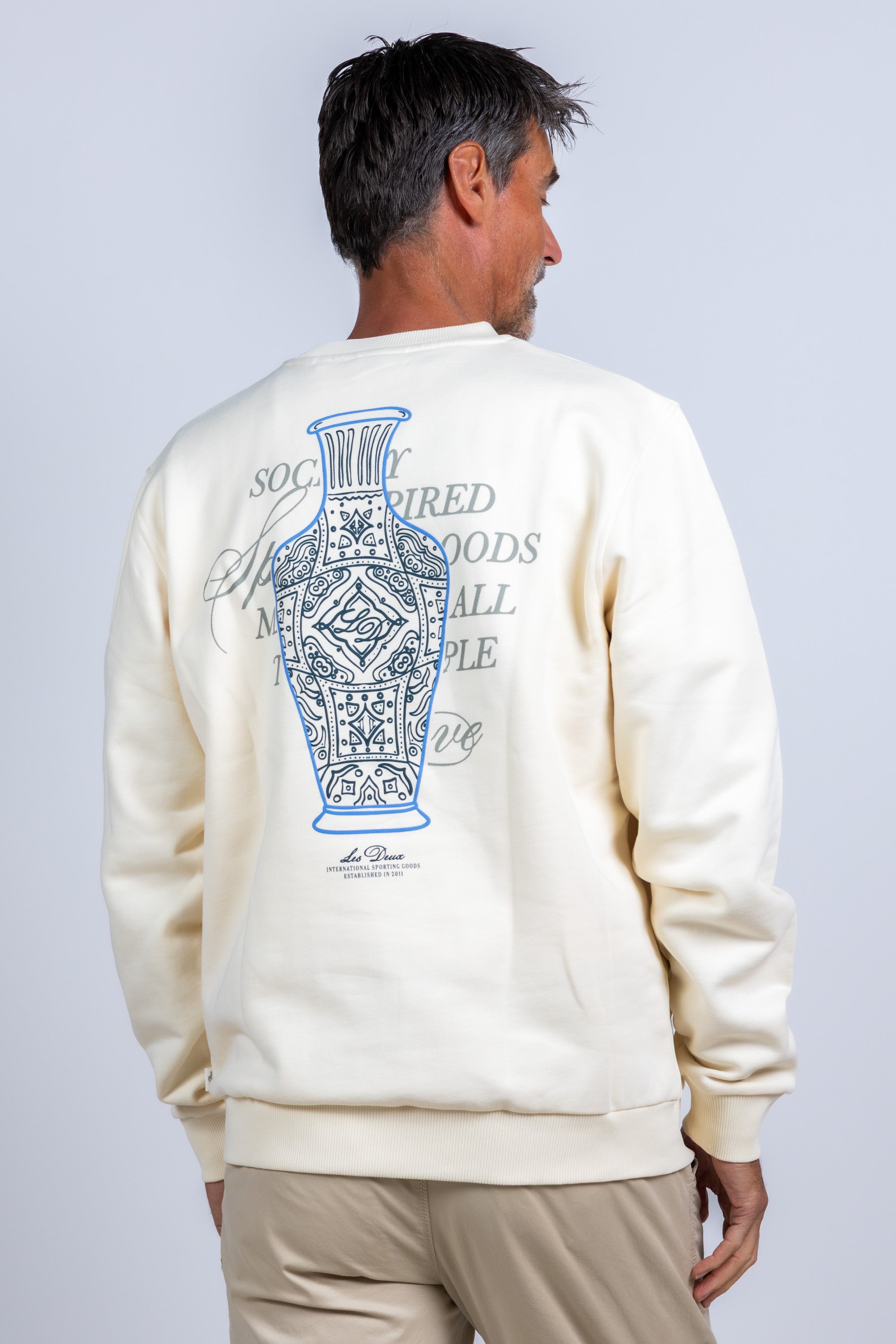 Sweater met print - Ecru