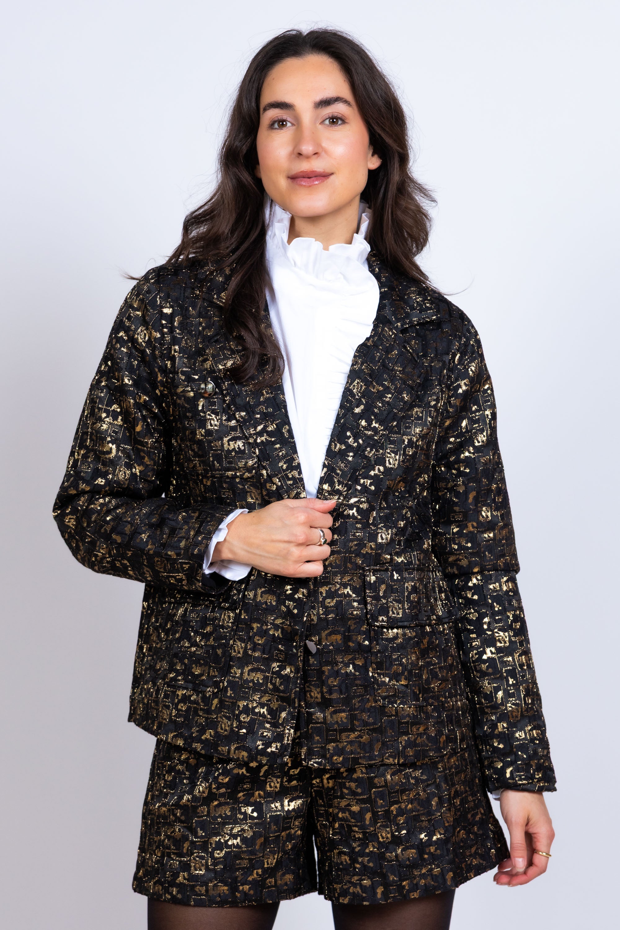 Jasje met patroon - Zwart