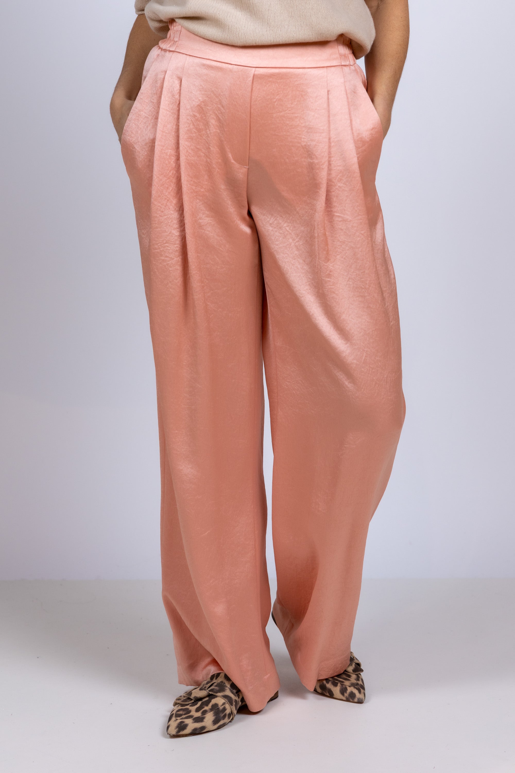 Wijde pantalon - Oudroze