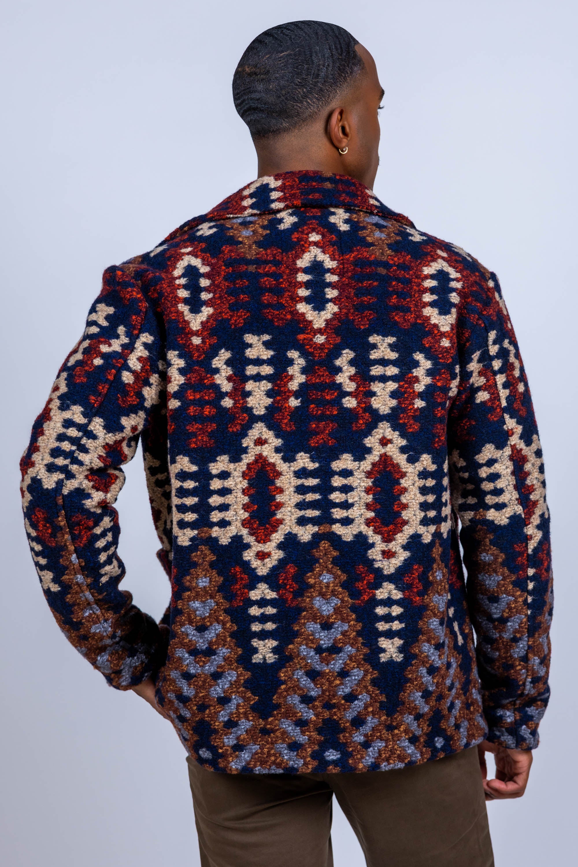 Jasje met patroon - Marine