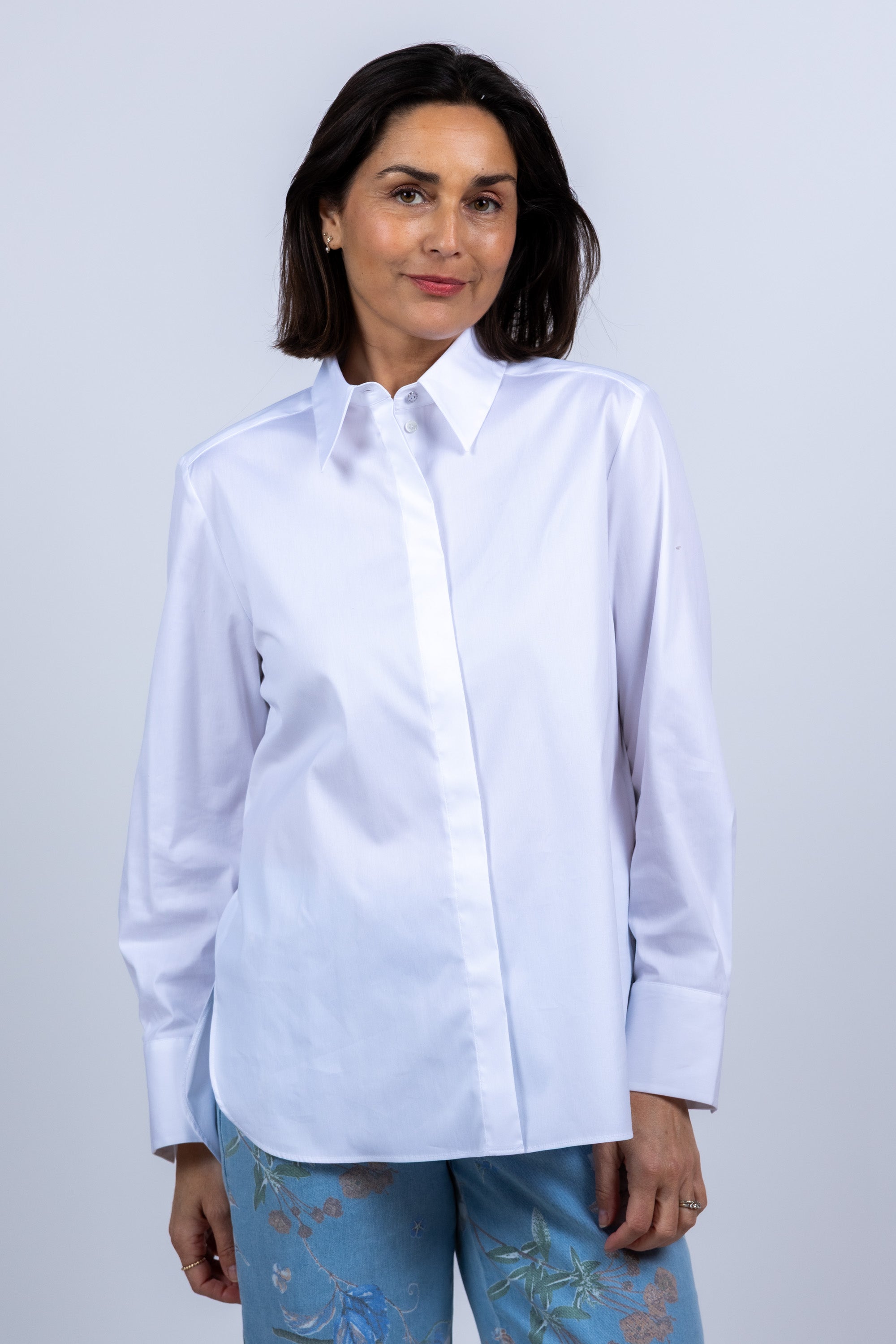 Blouse met strass steentjes - Wit