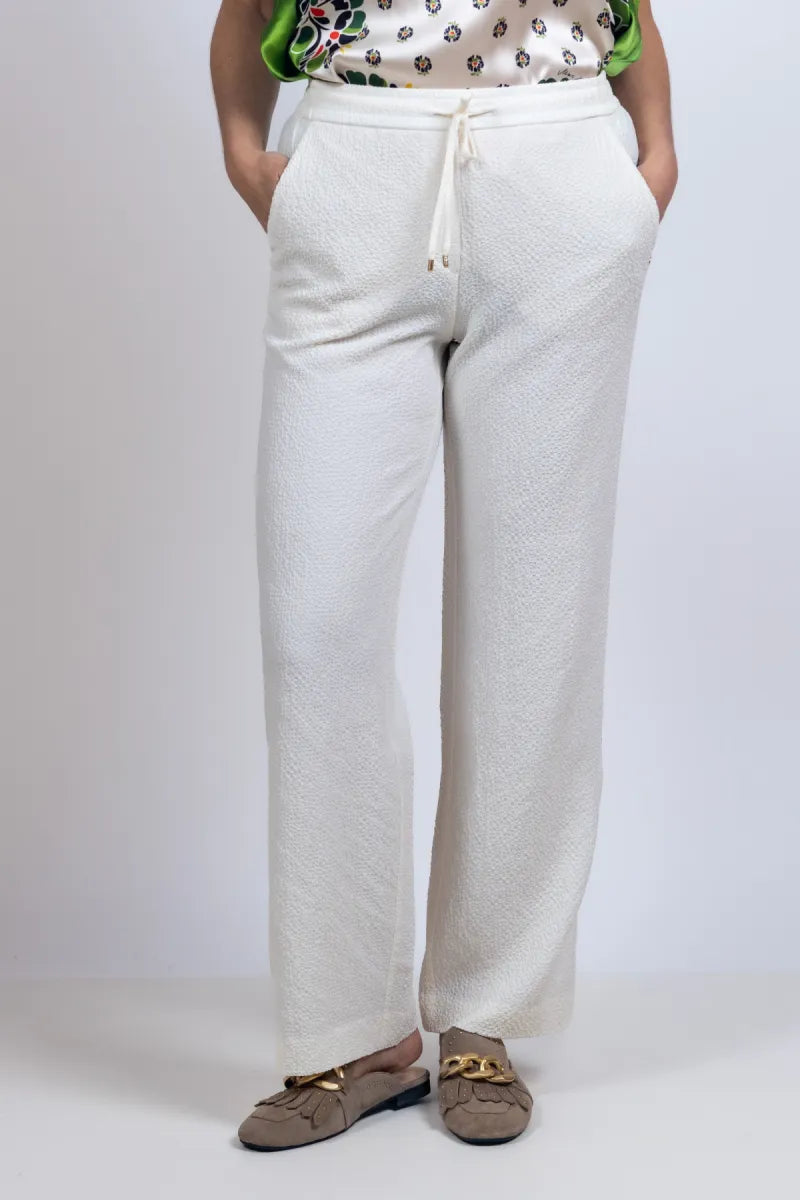 MARCCAIN COLLECTIE MARCCAIN COLLECTIE AC.81.62 W63 Broek met rechte pijpen - Ecru