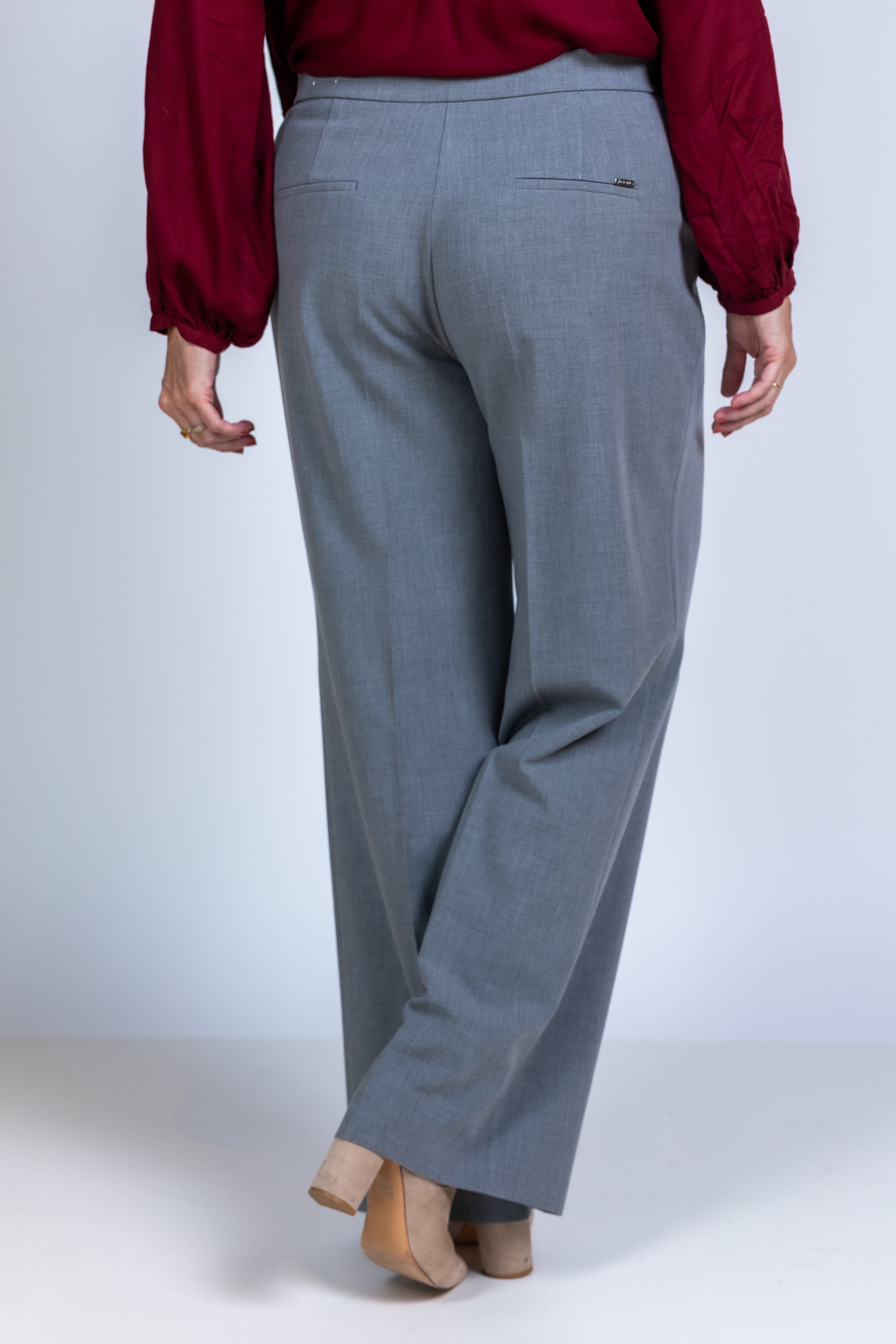 Wijde pantalon - Middengrijs