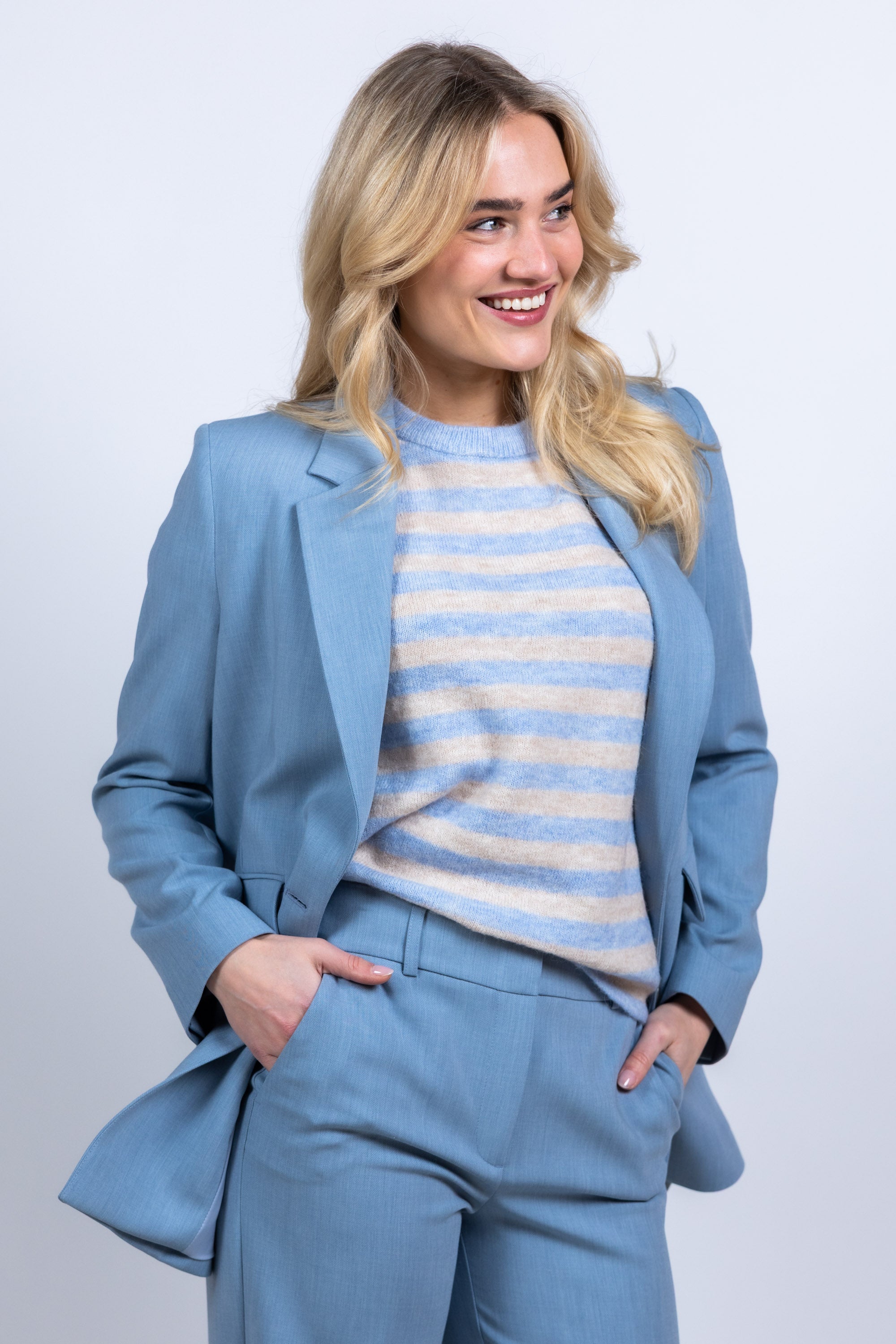 Blazer met knopen - Bleu