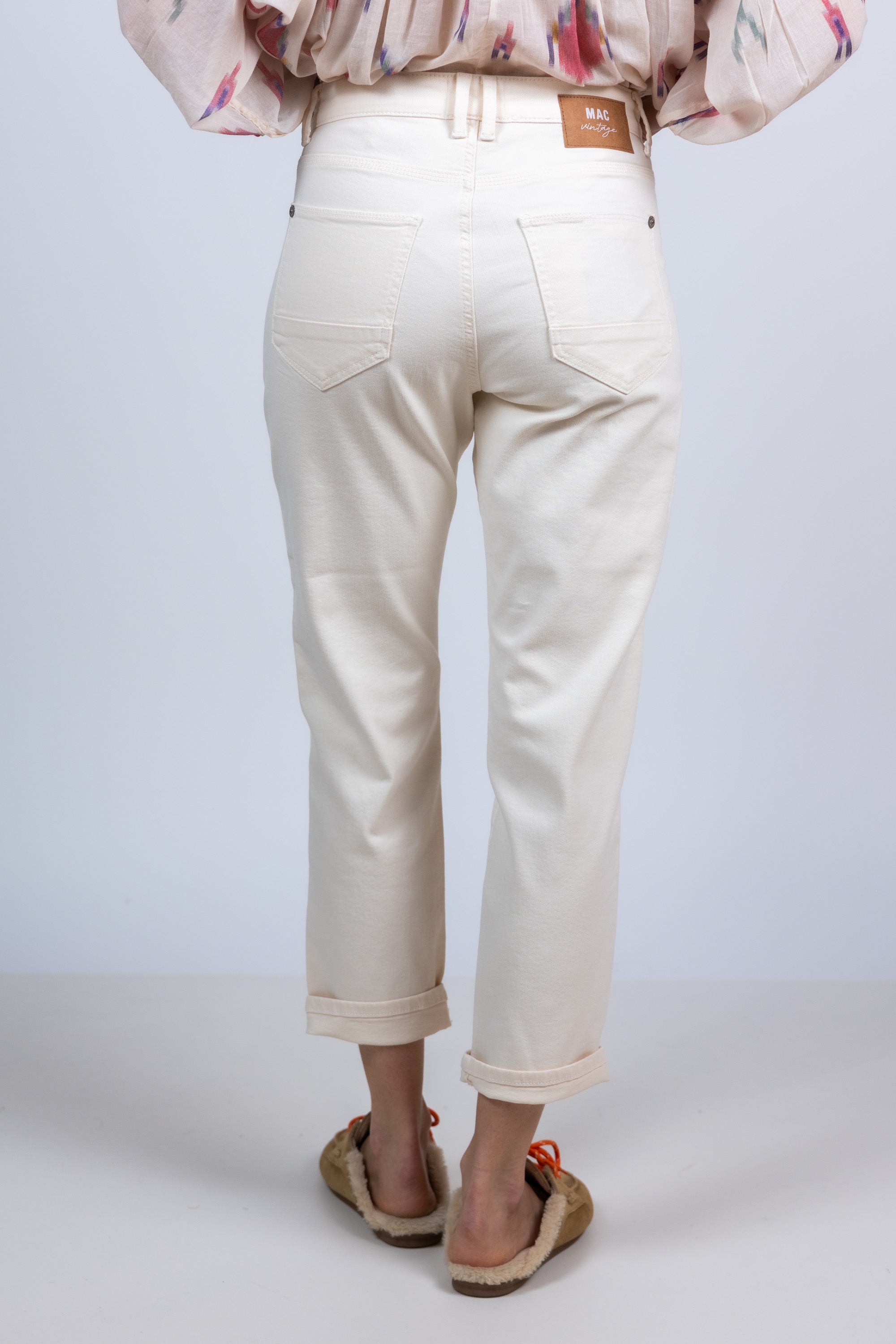 Broek met zakken - Ecru