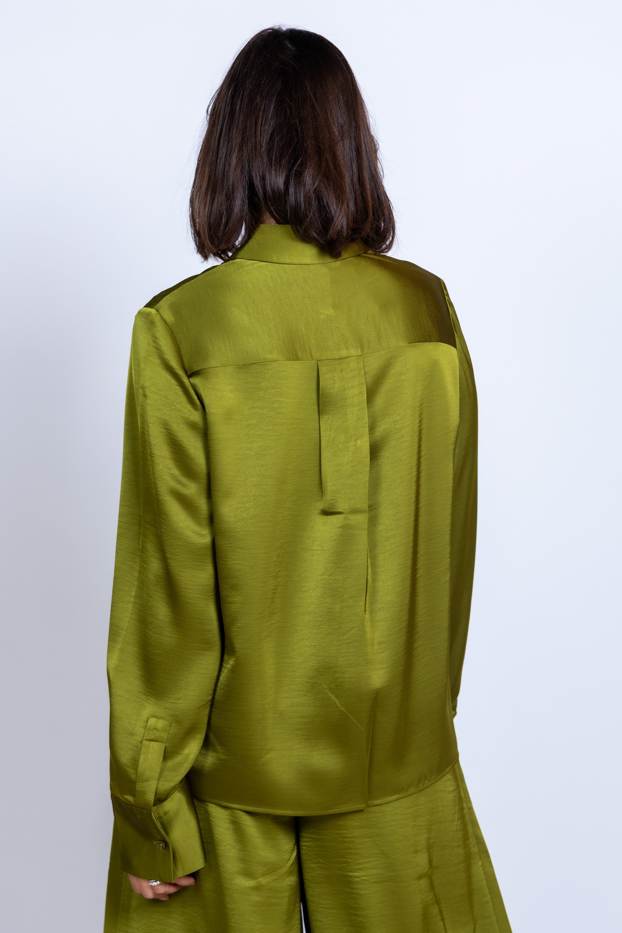 Blouse met knopen - Appelgroen