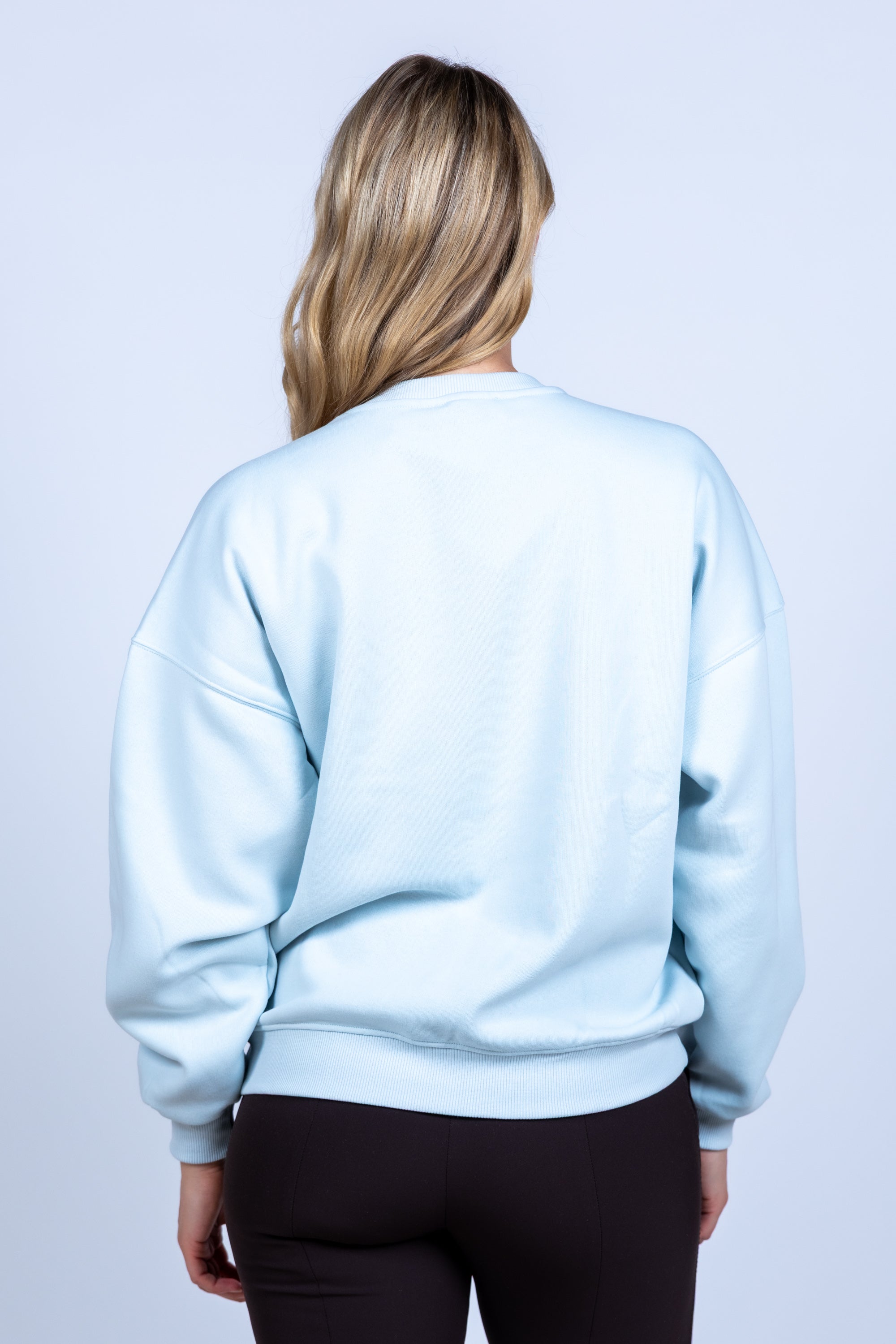 Sweater met ronde hals - Bleu