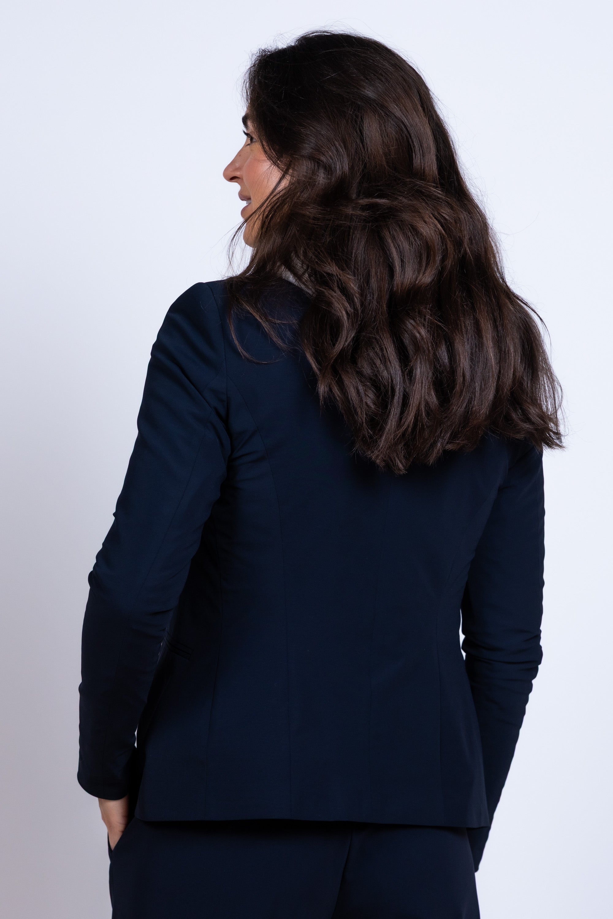 Blazer met stretch - Marine