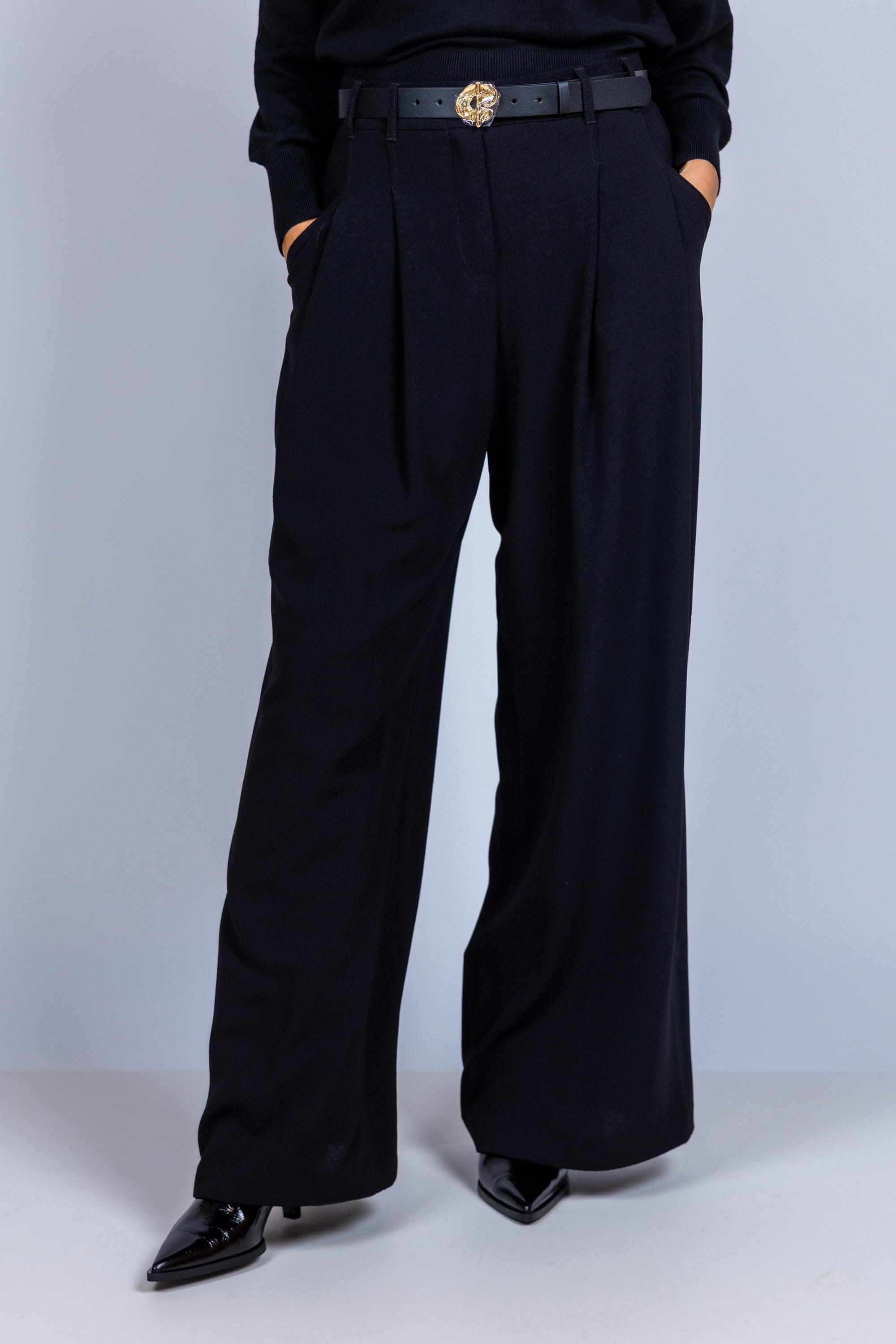 Wijde pantalon - Zwart