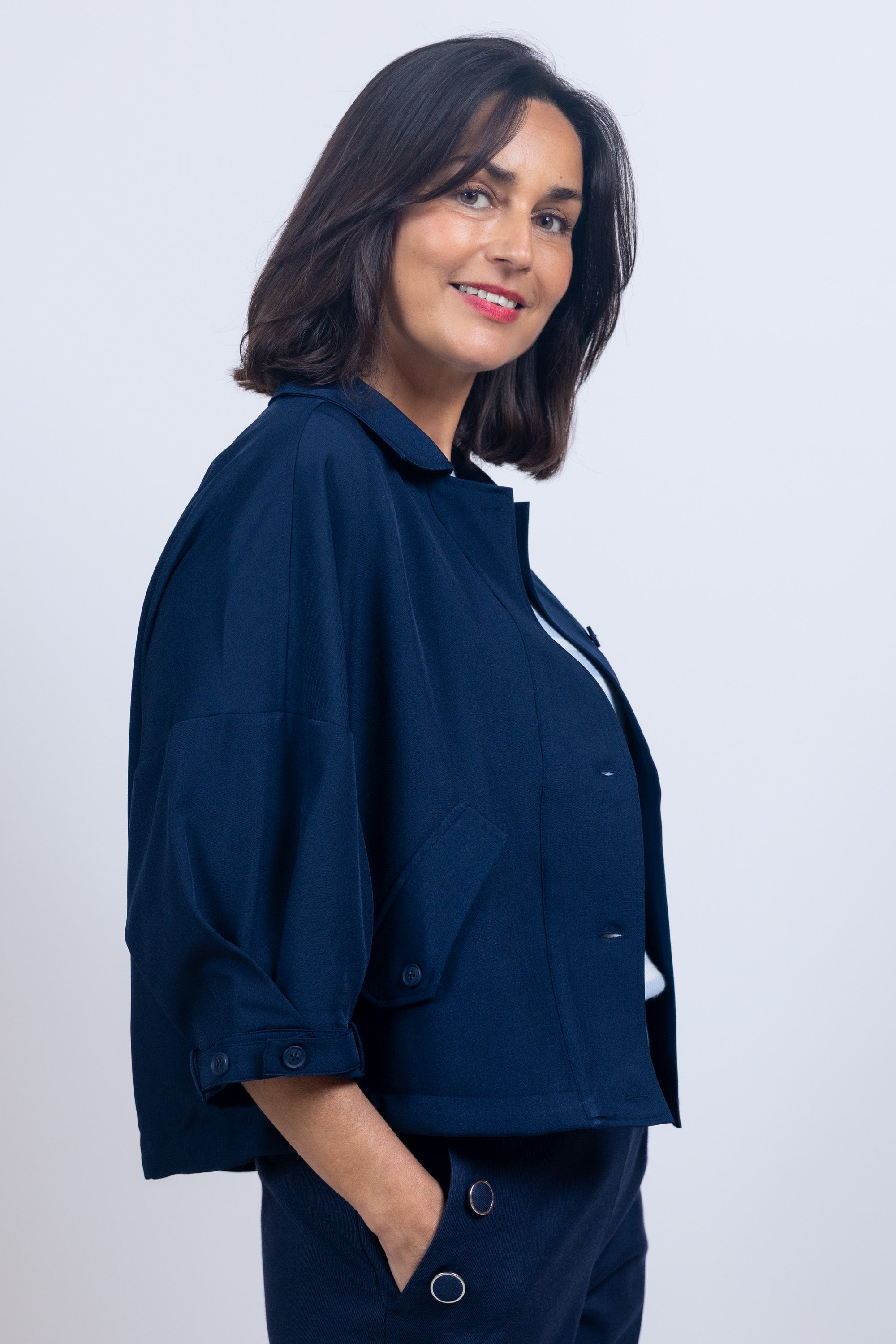 Jasje met knopen - Marine