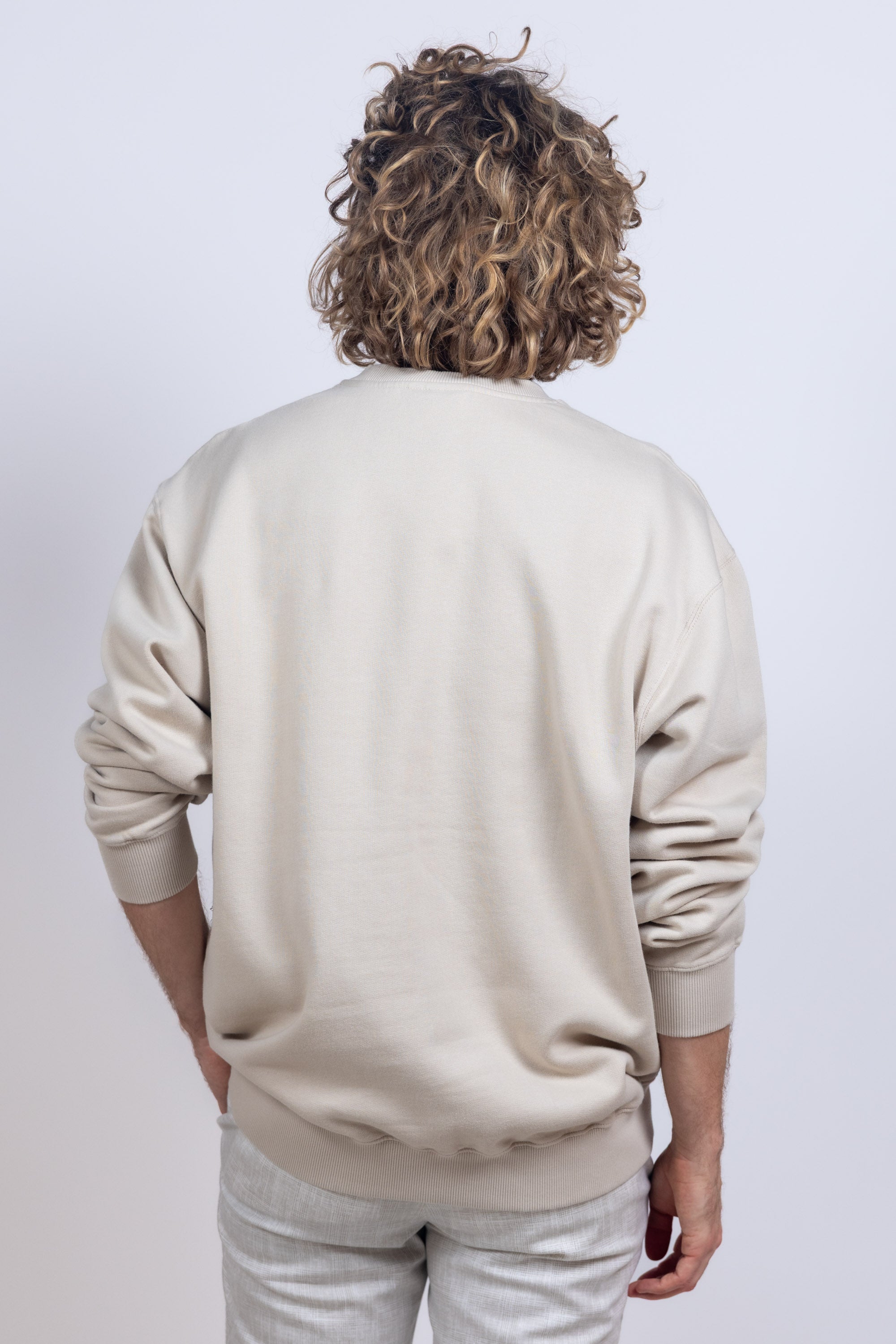 Sweater met tekst - Beige