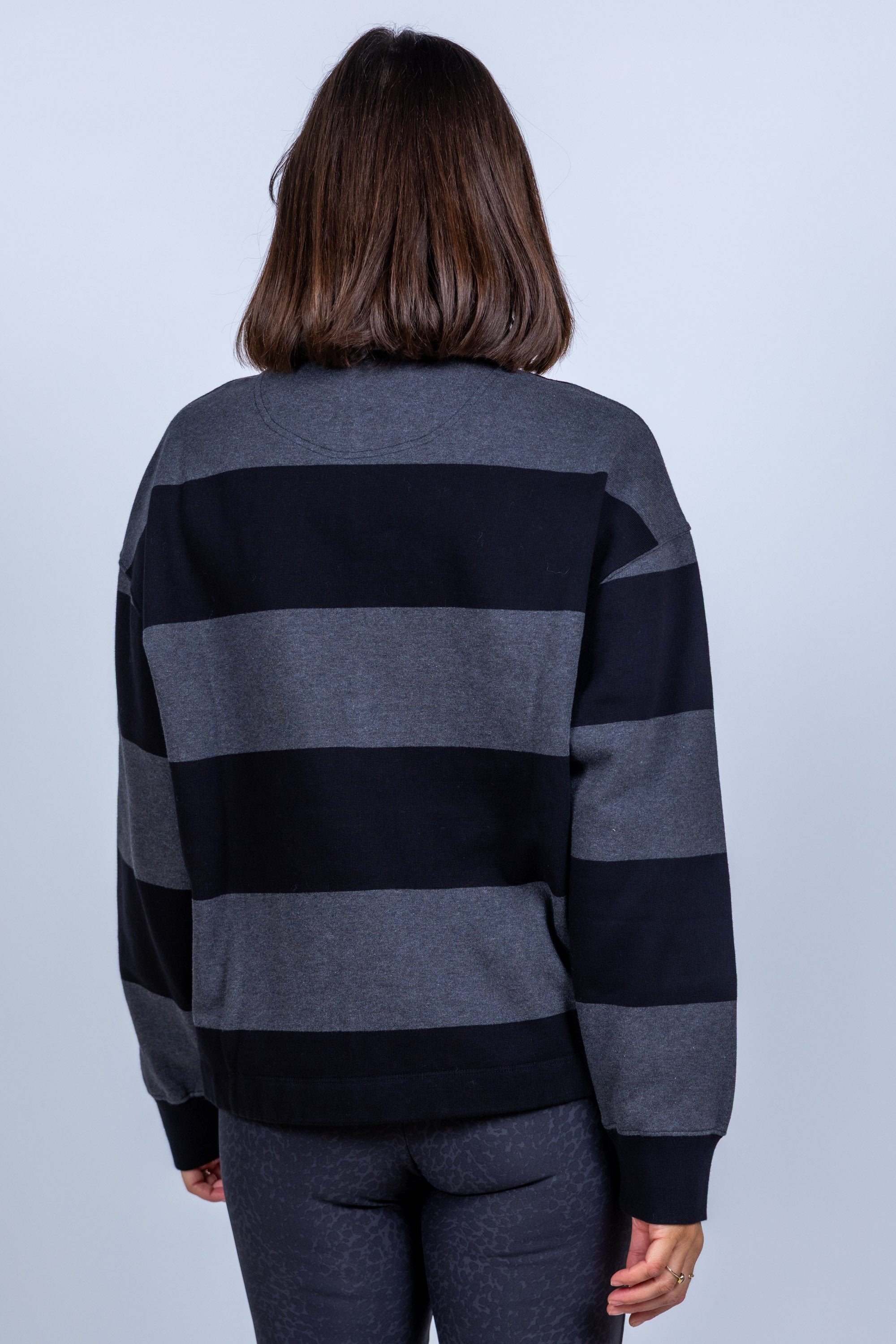 Trui met strepen - Antraciet