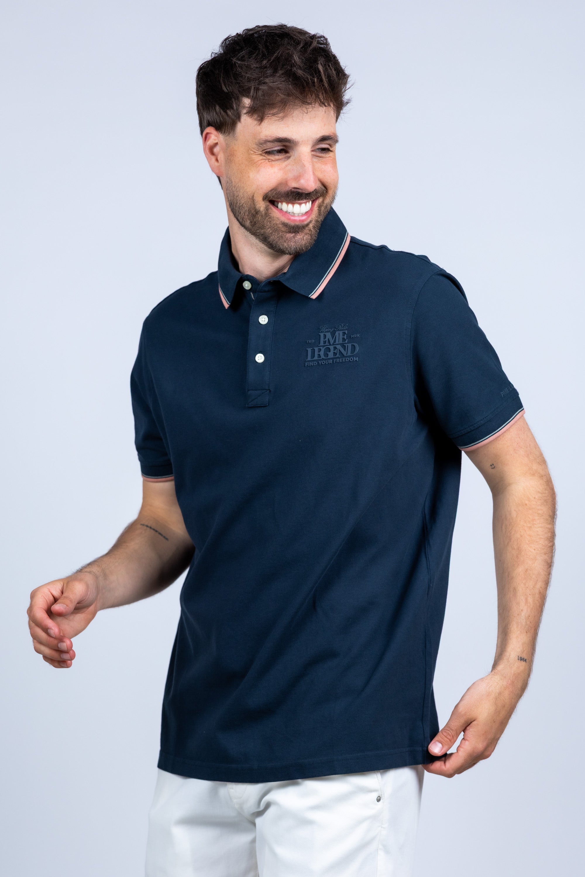 Polo met kraag - Marine