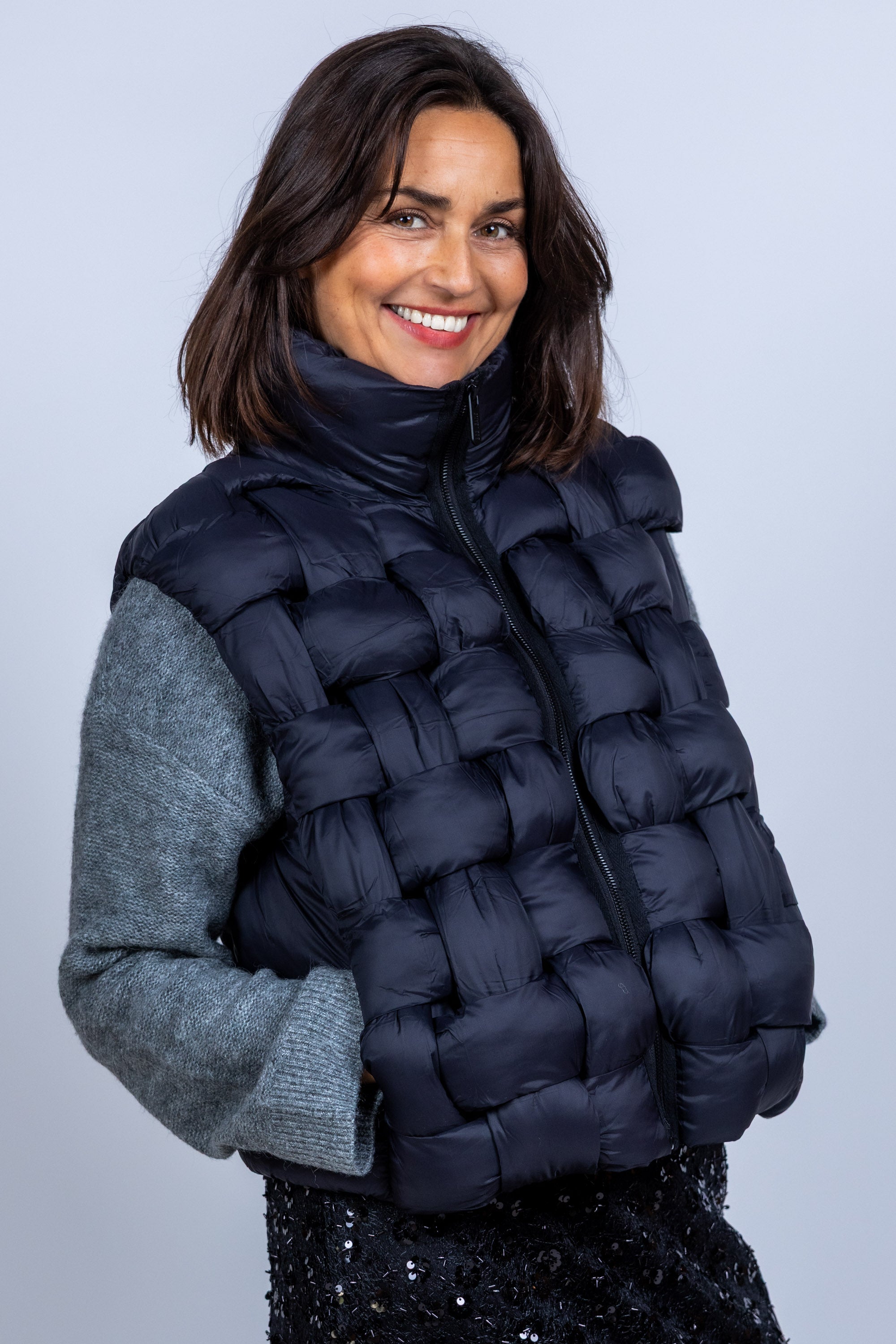 Gewatteerde bodywarmer - Zwart