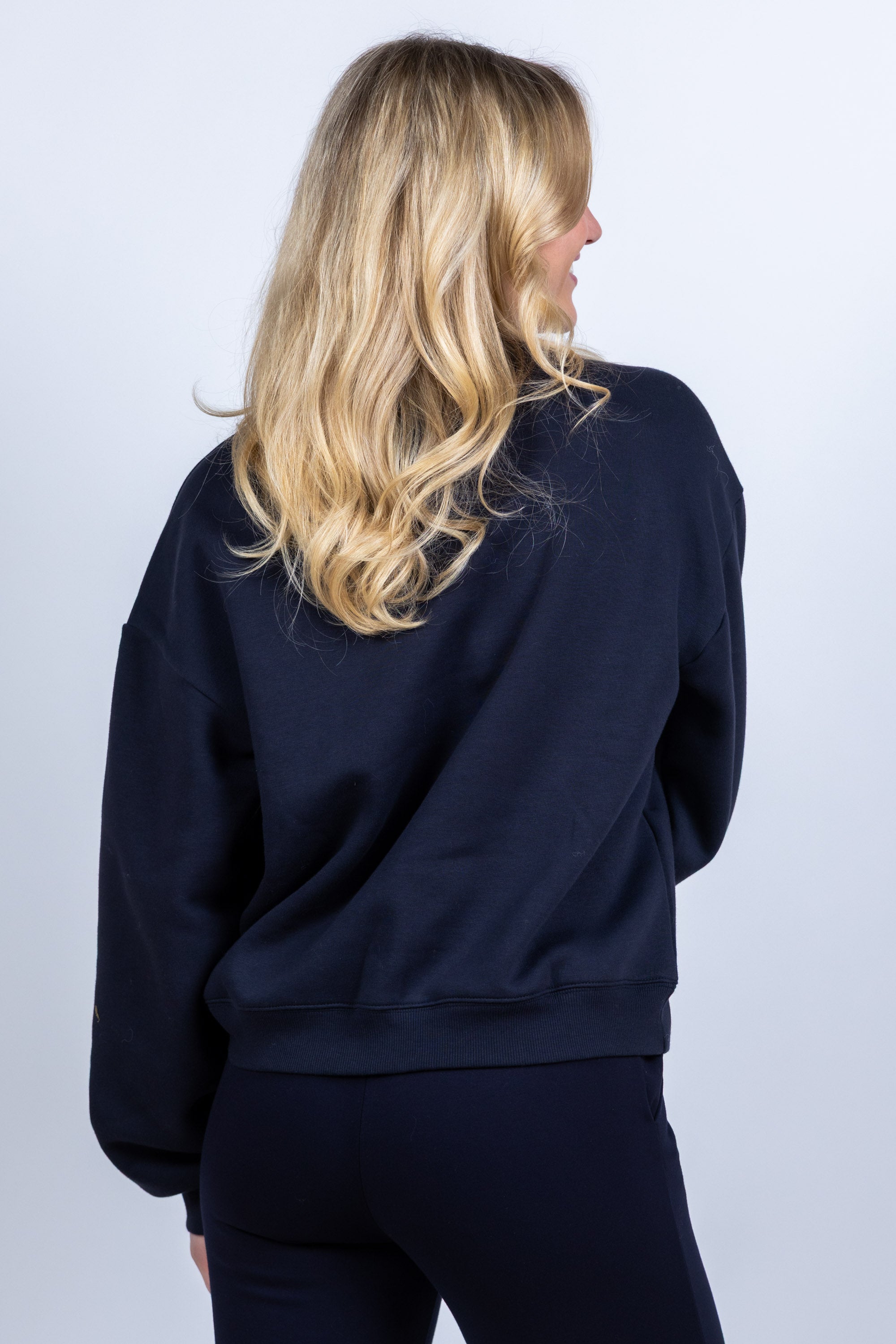 Sweater met ronde hals - Marine