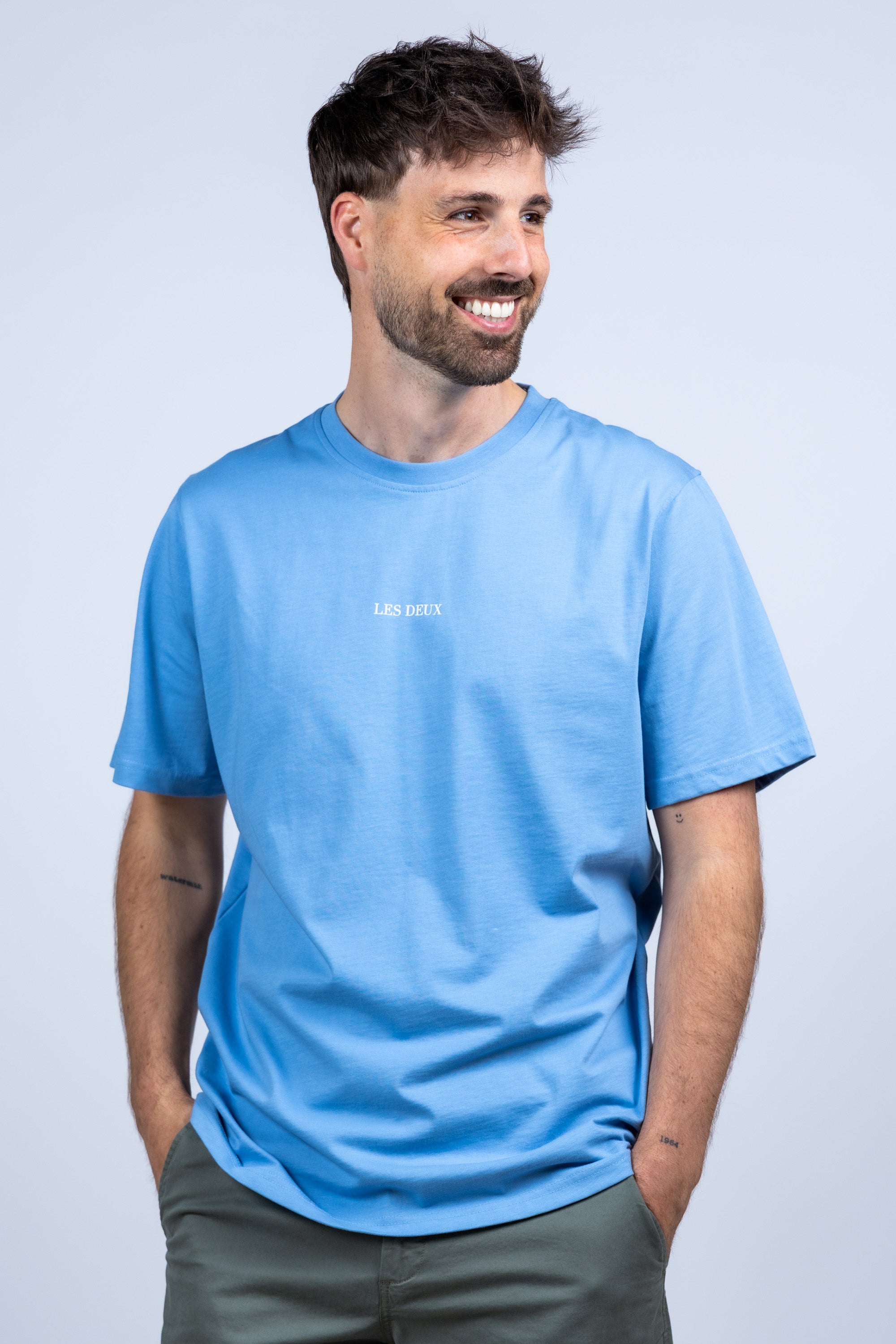 T-shirt met tekst - French blue