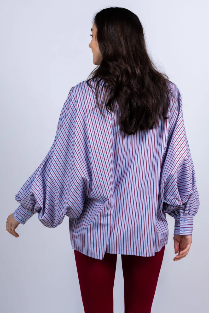 SoSUE SoSUE ANTONIA POLO BLOU Blouse met strepen - Bleu