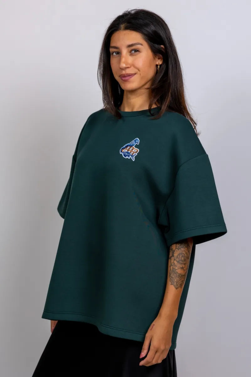 MUNTHE MUNTHE NILOU MUNTHE NILOU Sweater met print - Flessegroen