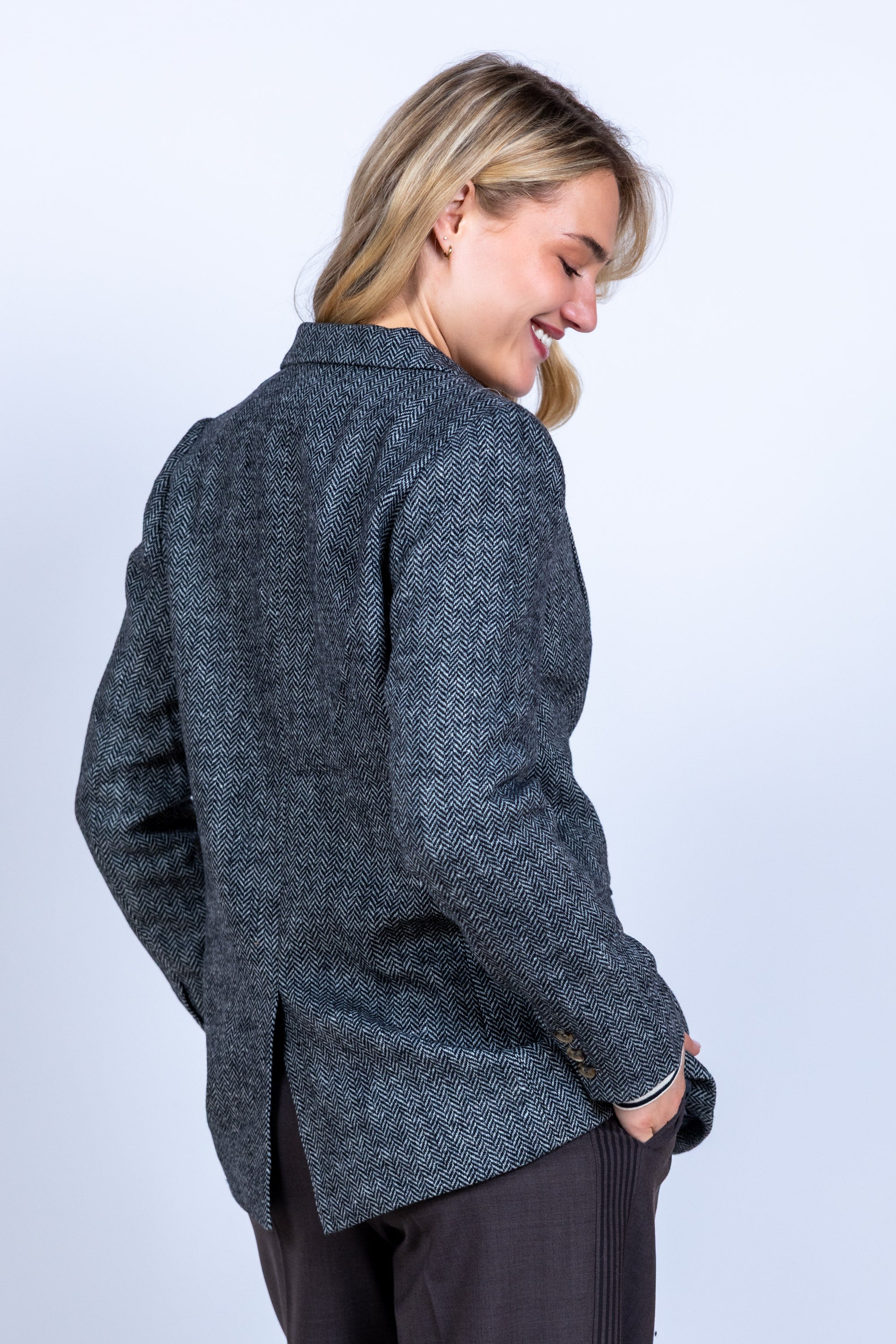 Blazer met patroon - Zwart