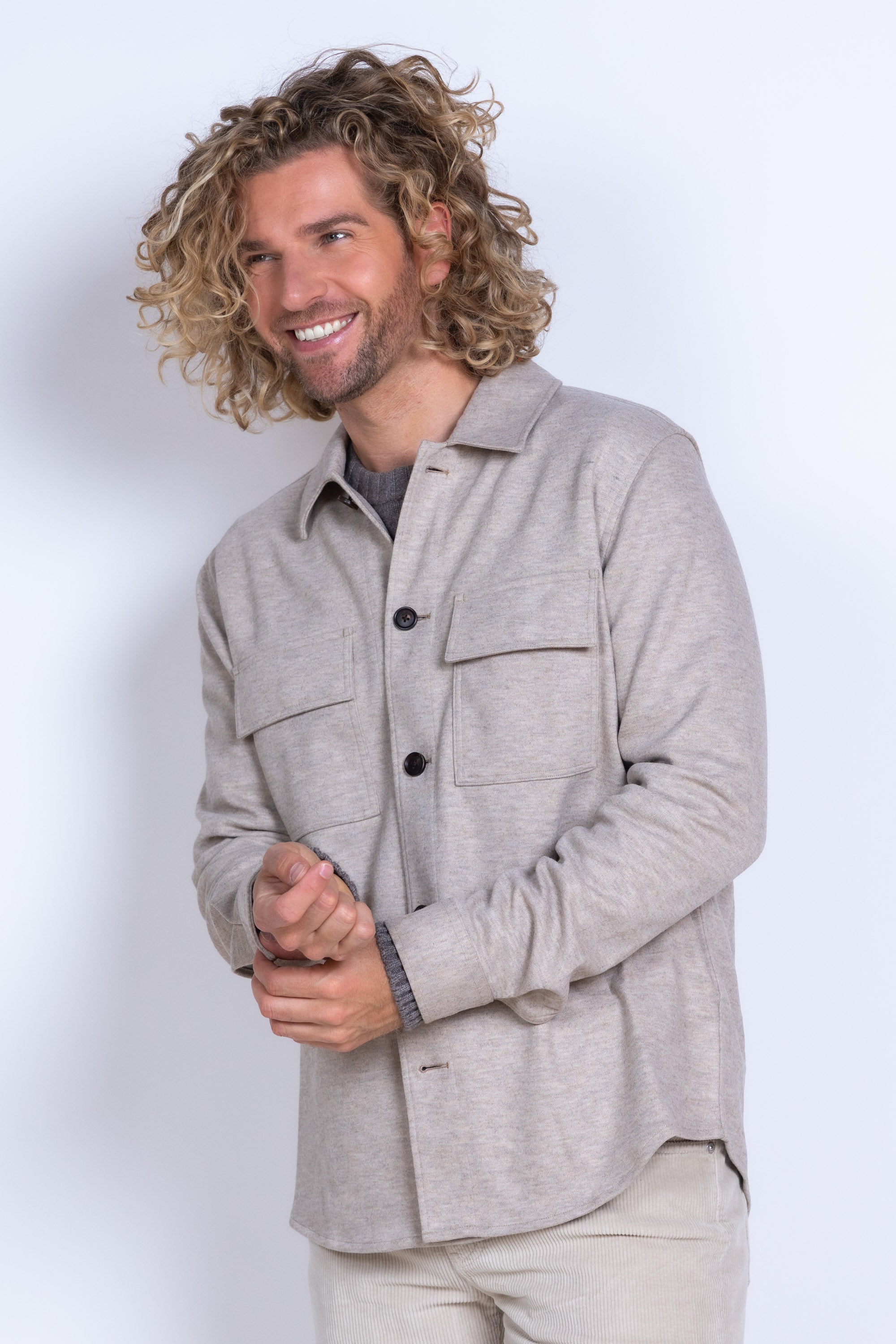 Jasje met knopen - Beige