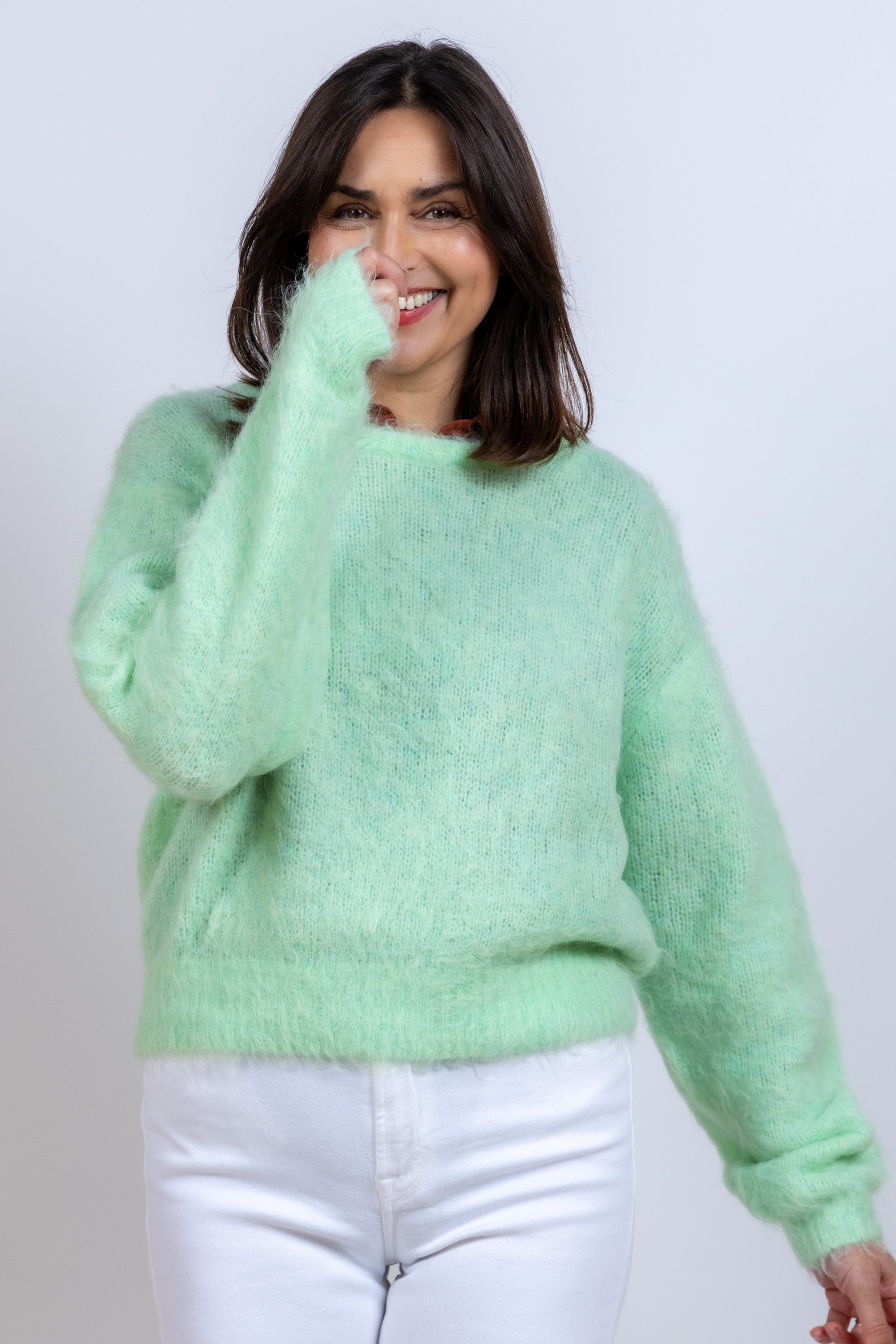 Trui met ronde hals - Mint