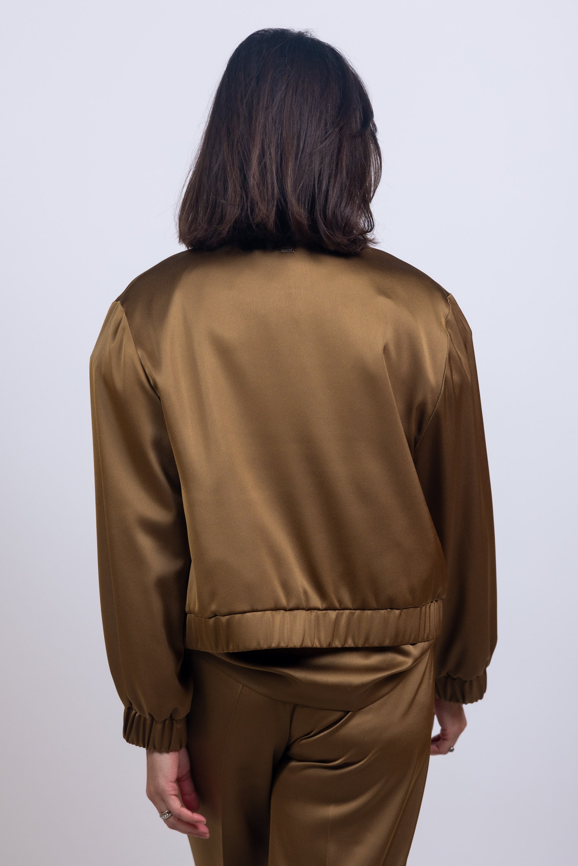 Jasje met rits - Bronsbruin