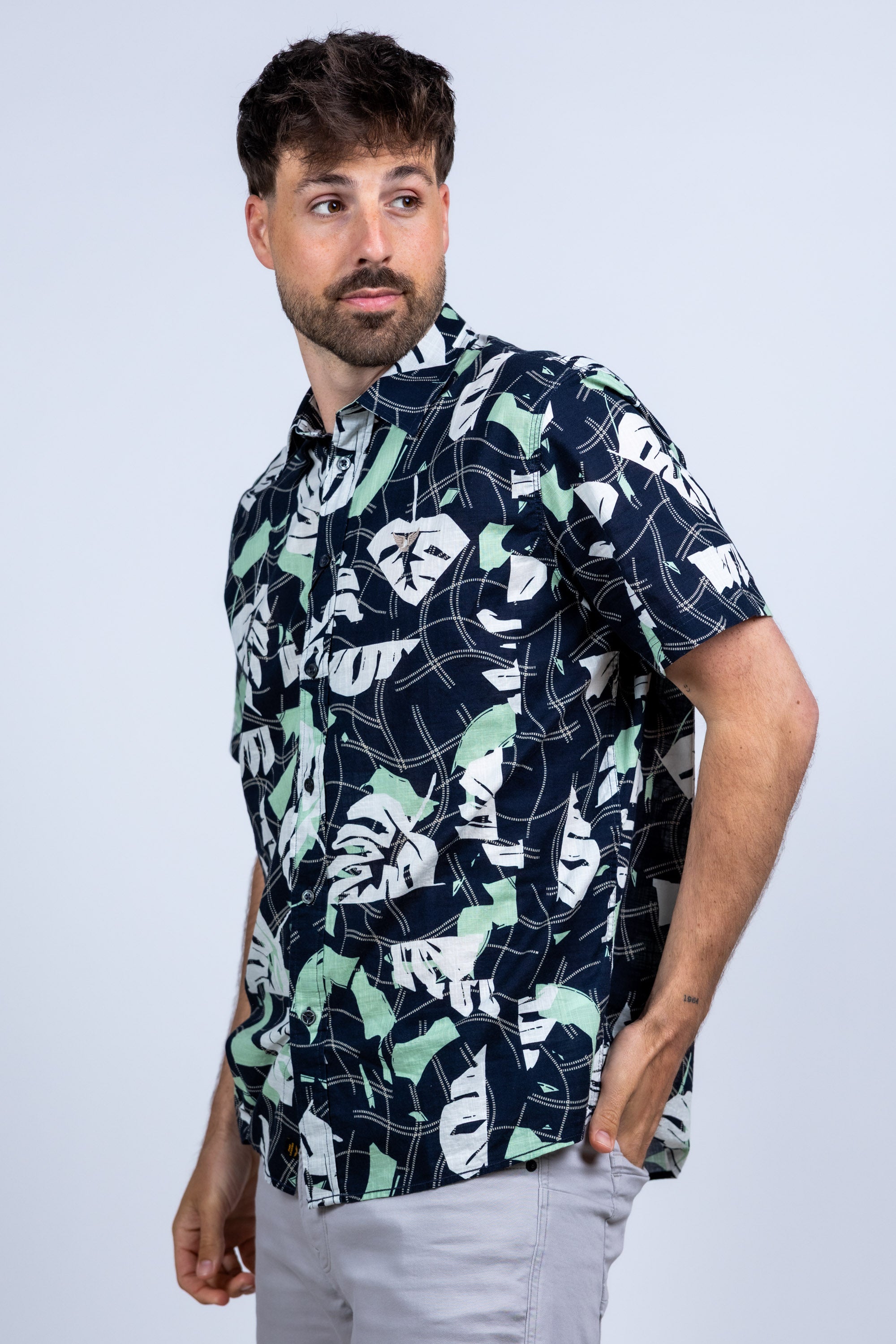Overhemd met print - Marine