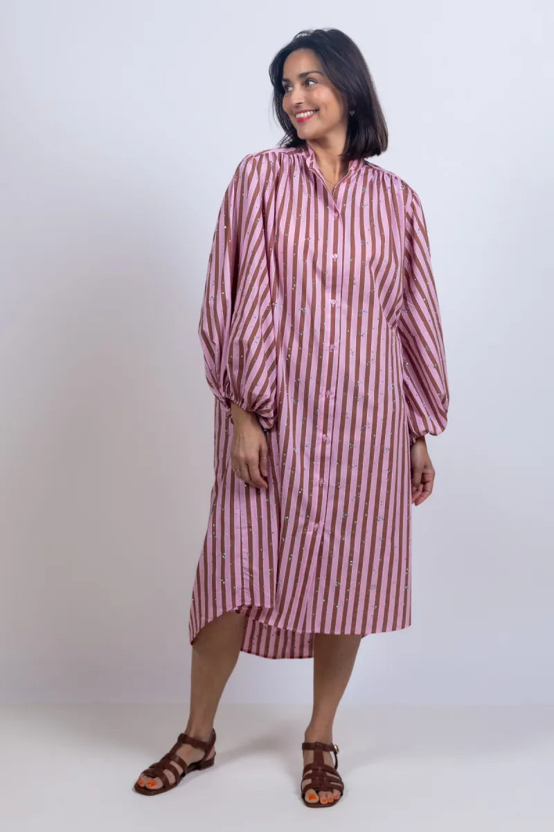 ESSENTIEL ANTWERP ESSENTIEL ANTWERP JODIANNA Jurk met strepen - Roze