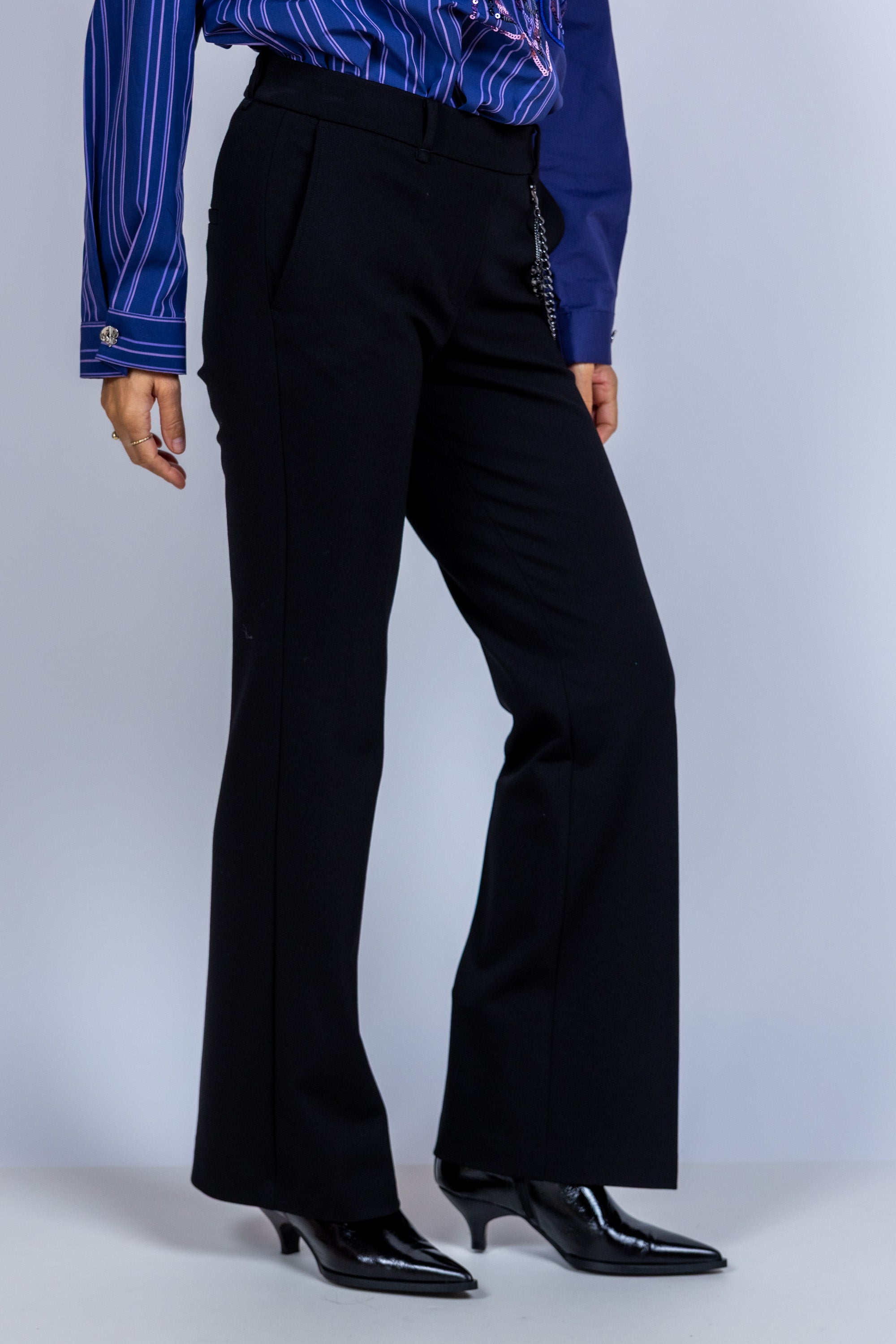 Broek met ketting - Zwart