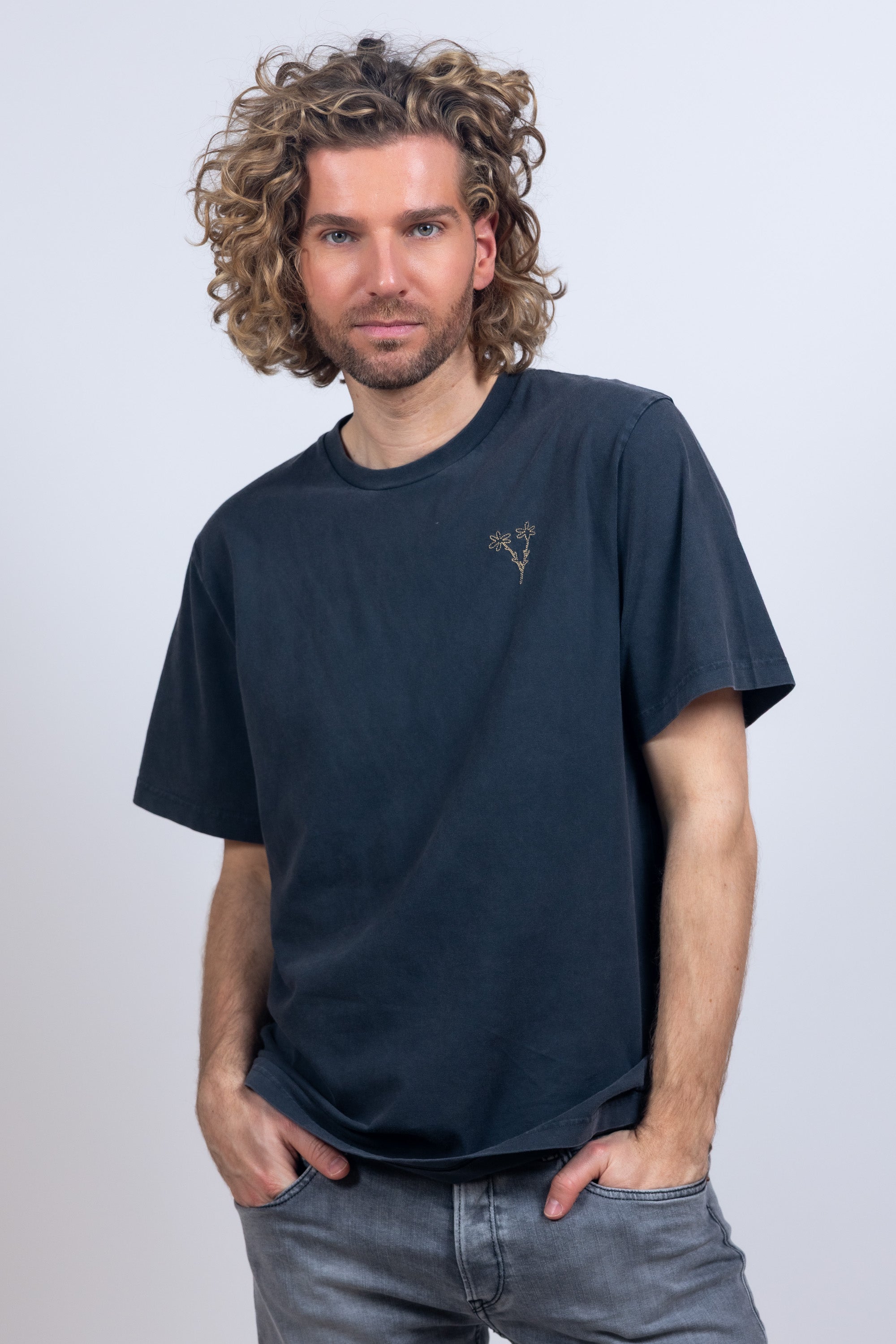 T-shirt met print - Antraciet