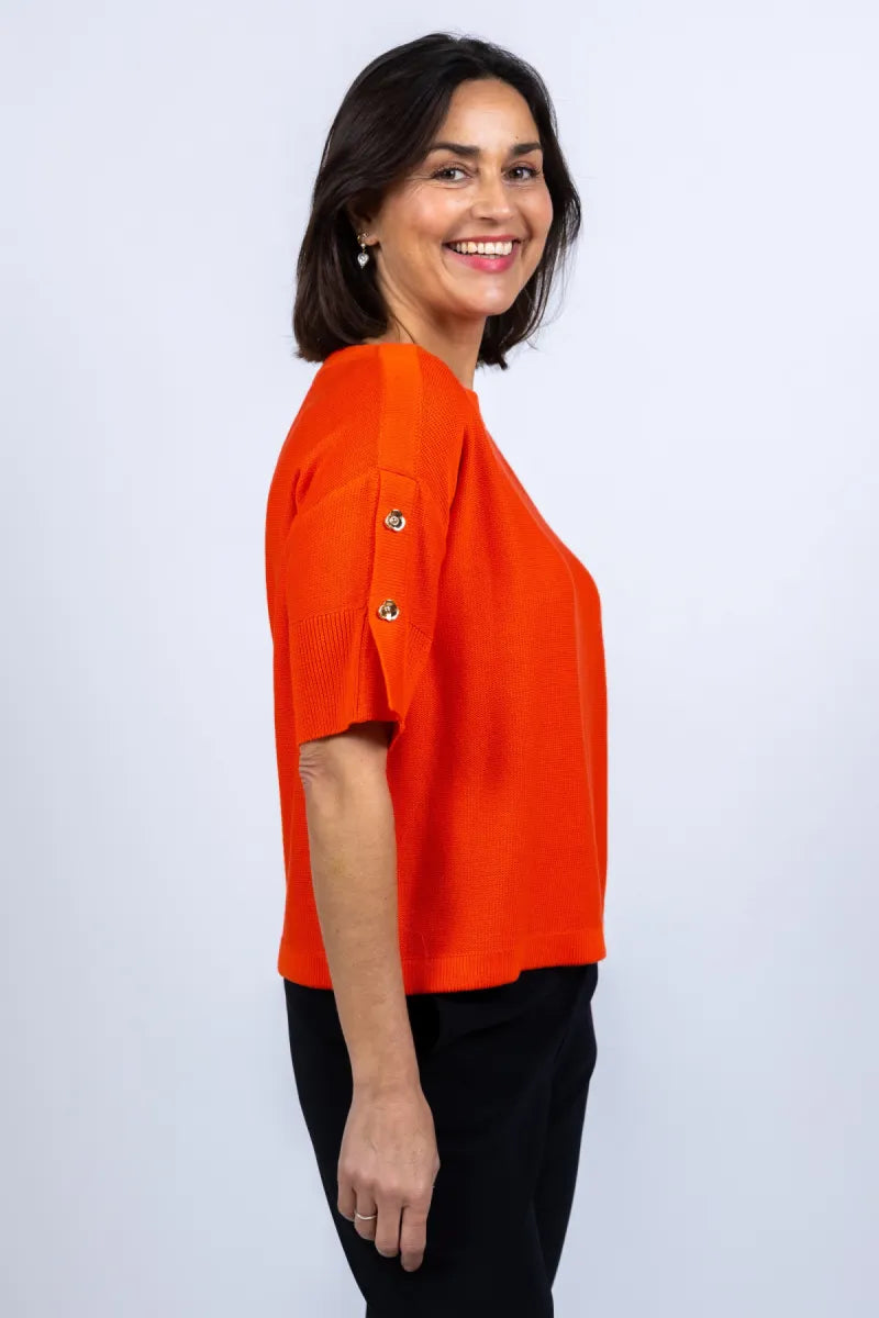 CAROLINE BISS CAROLINE BISS 1210 Truitje met knopen - Oranje