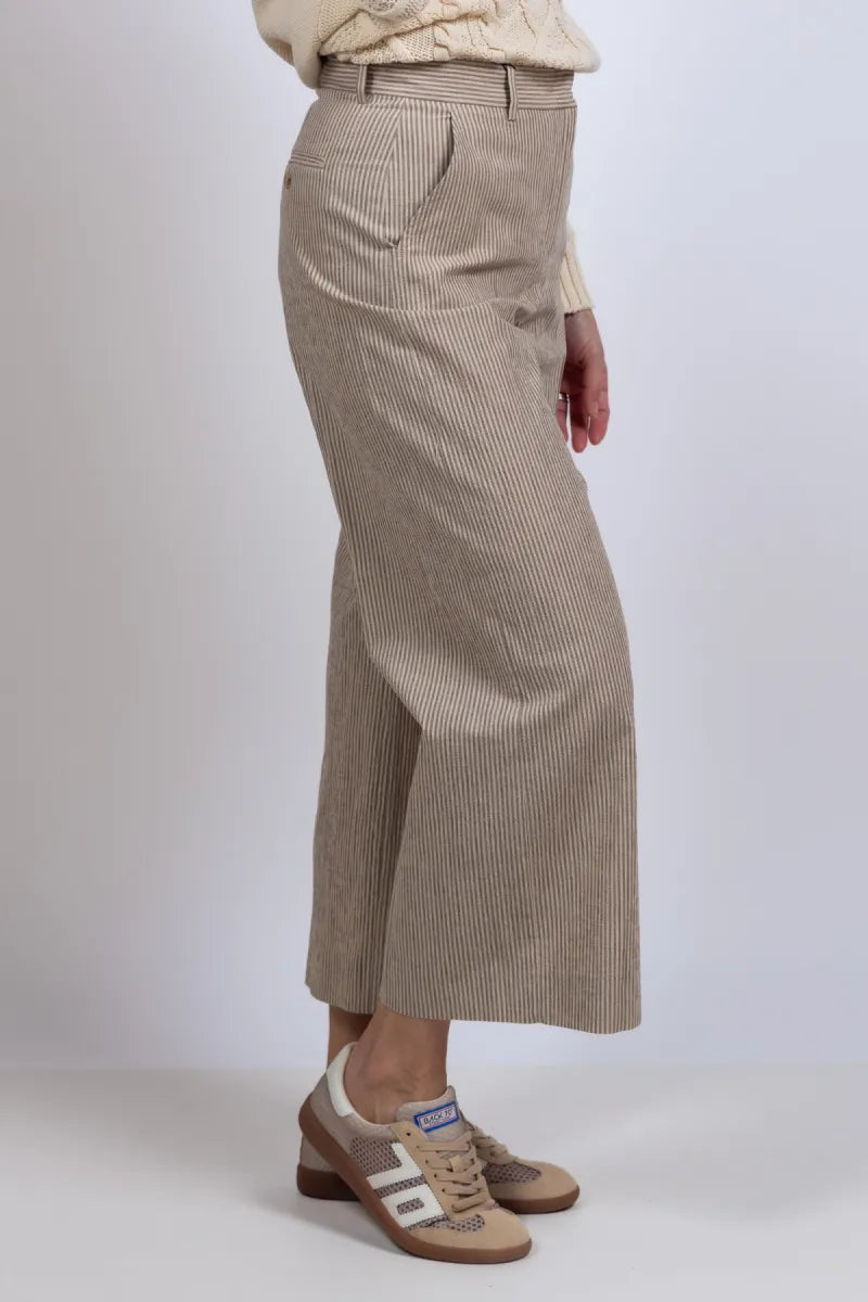 WEEKEND BY MAX MARA WEEKEND BY MAX MARA MARINA Wijde broek met strepen - Zand