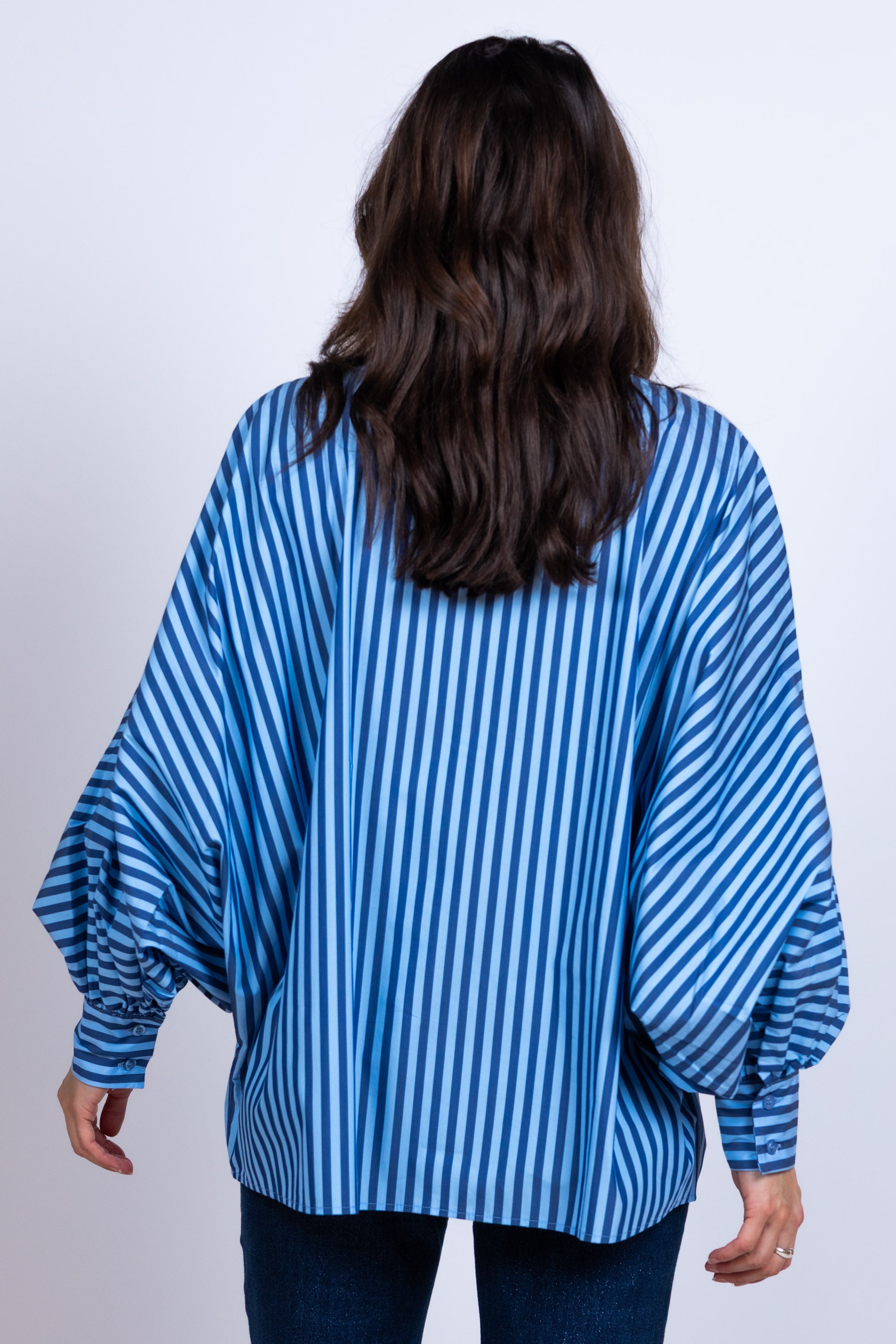 Blouse met strepen - Marine