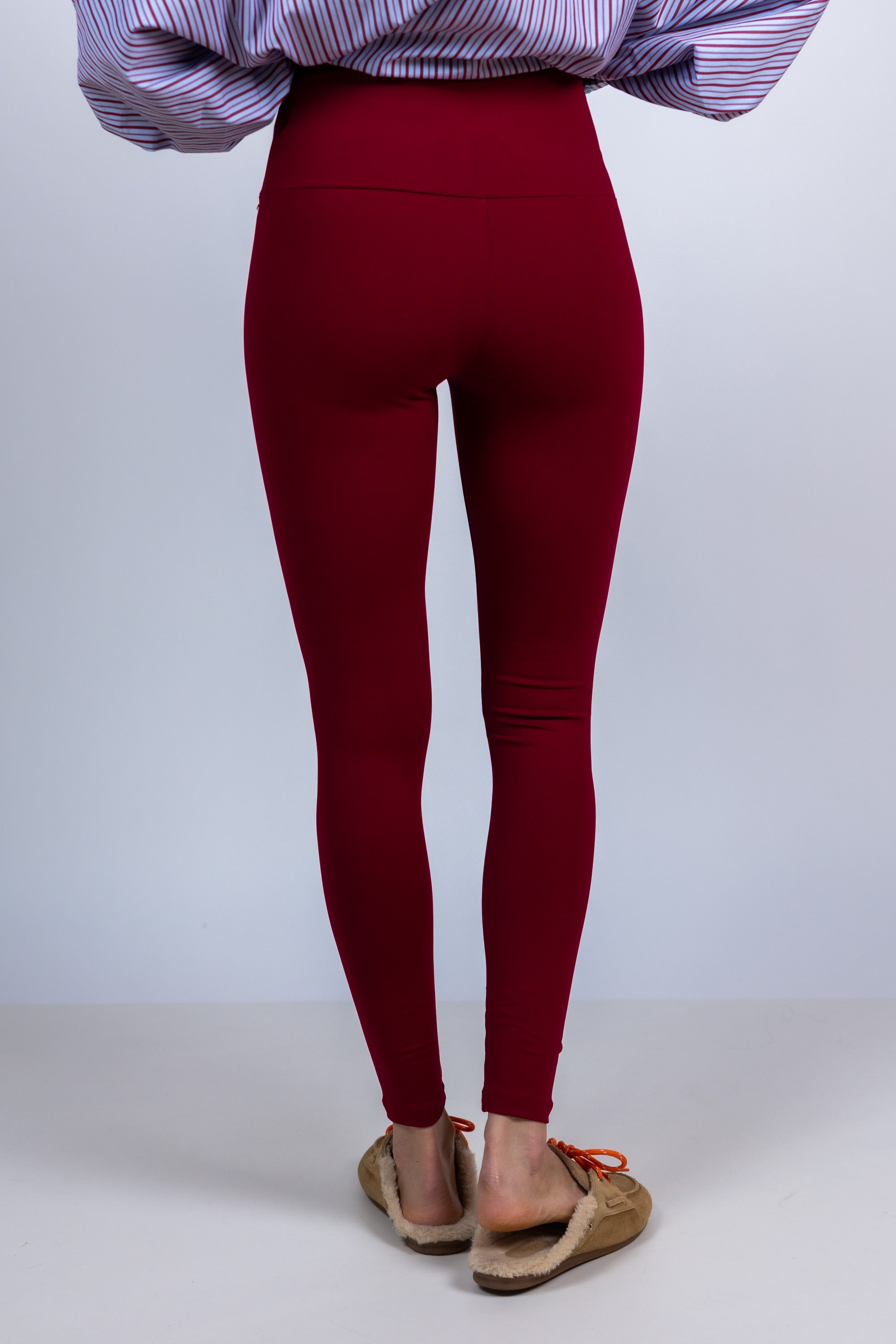 Legging met hoge taille - Donkerrood