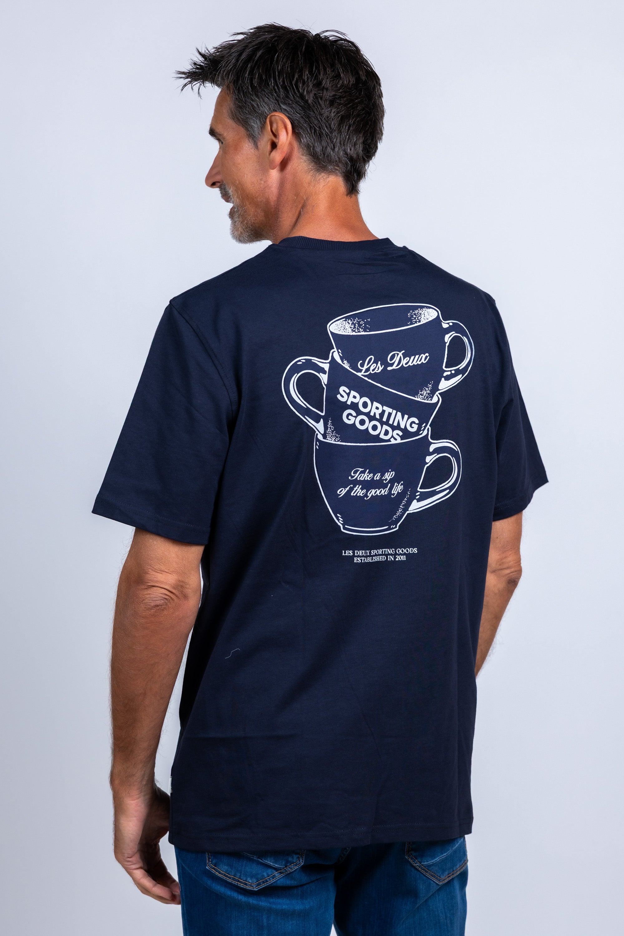 T-shirt met ronde hals - Marine