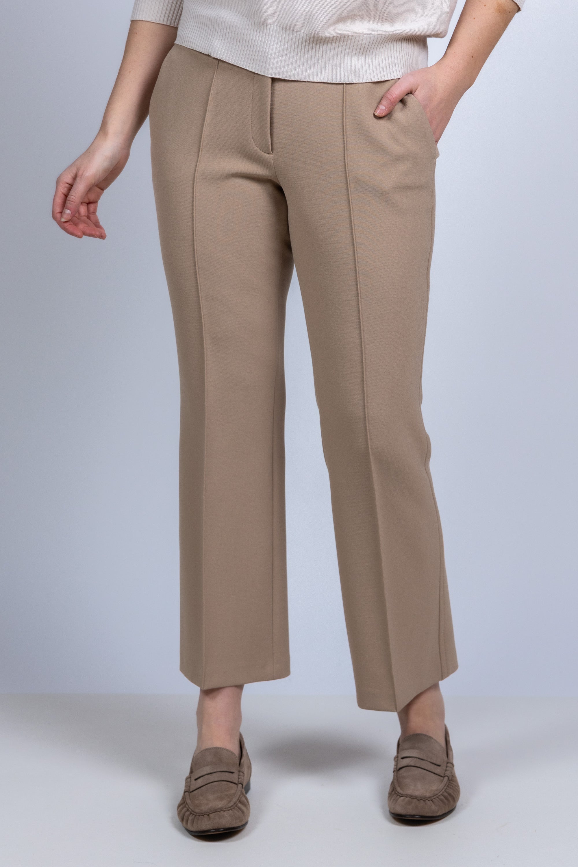 Broek met naad - Licht camel