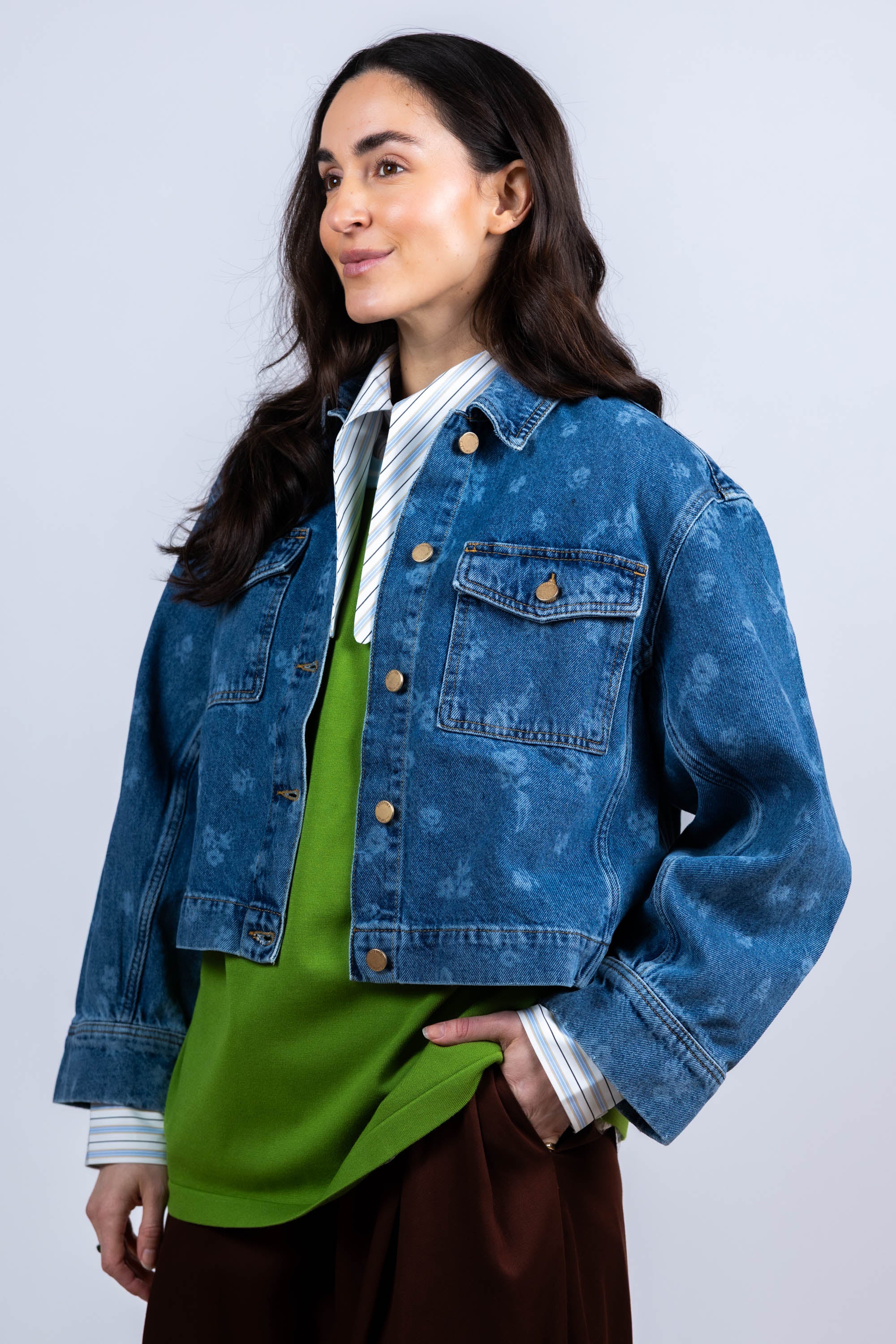 Denim jack met print - Jeans