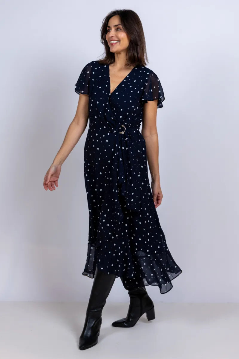 RIBKOFF RIBKOFF 261739 Jurk met stippen - Marine